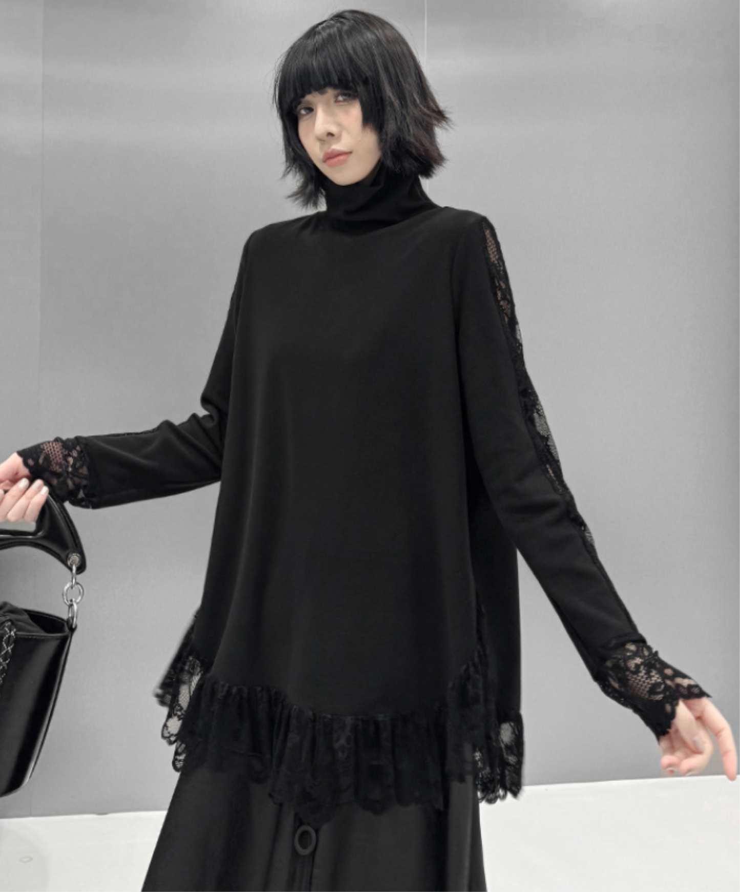 lace line frills t-shirt EN2446