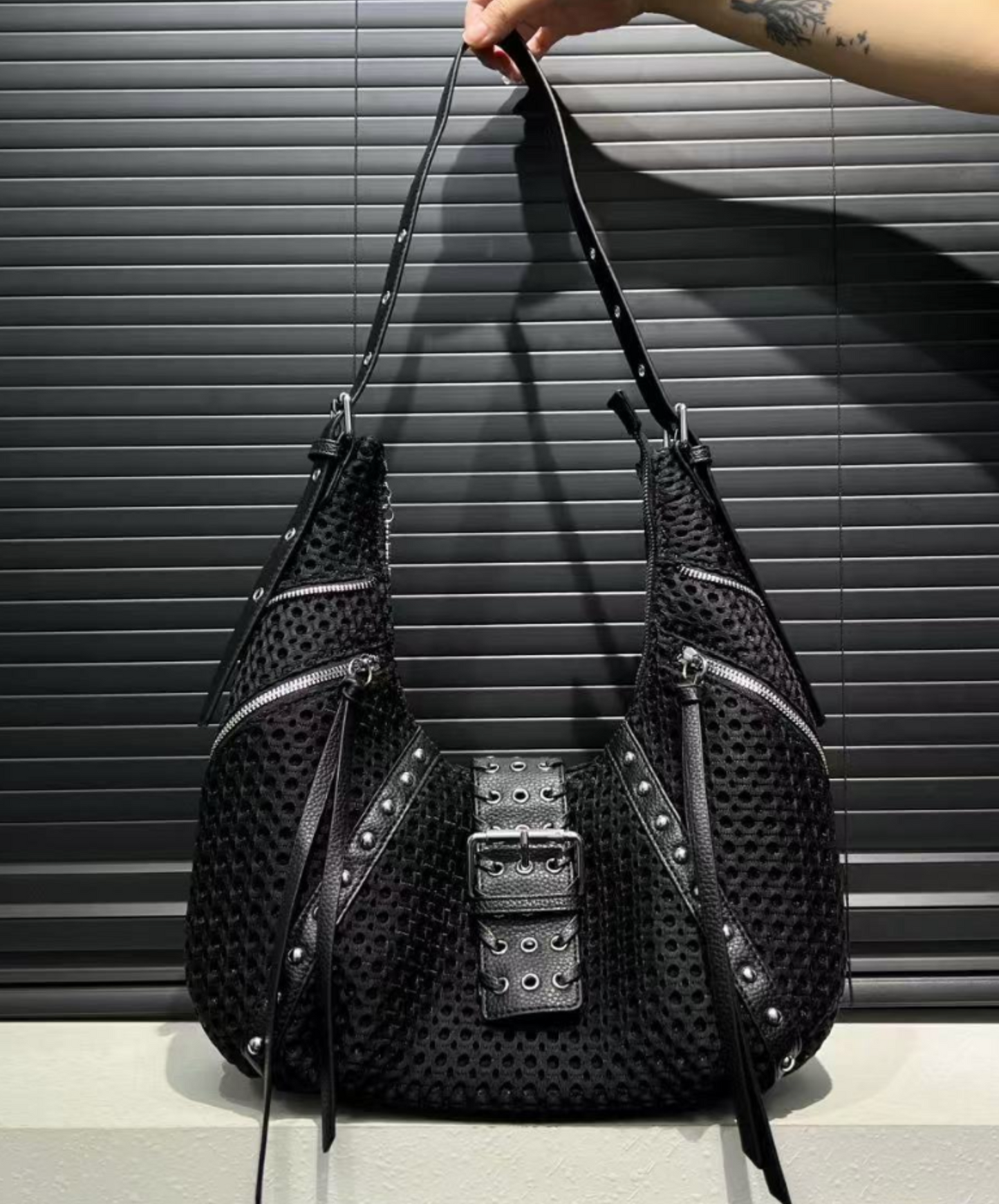 large capacity mesh tote bag EN2303