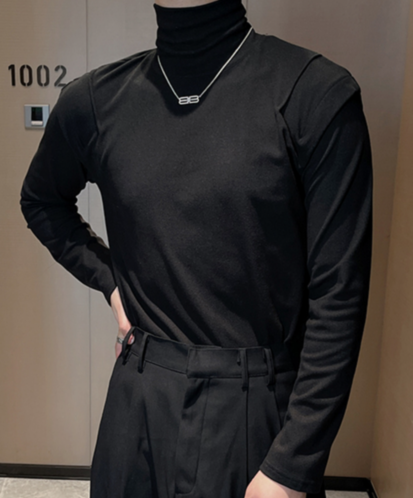 tucked turtleneck long t-shirt EN1546