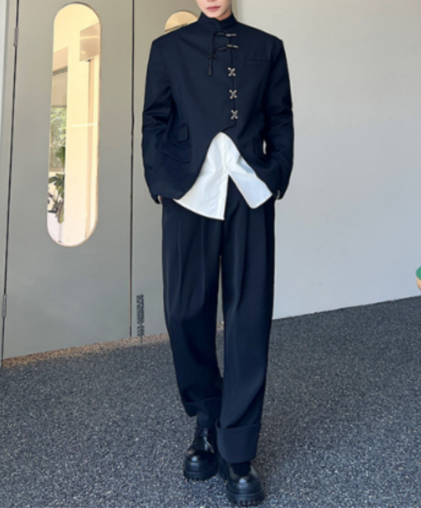 chinese style stand collar jacket EN1280