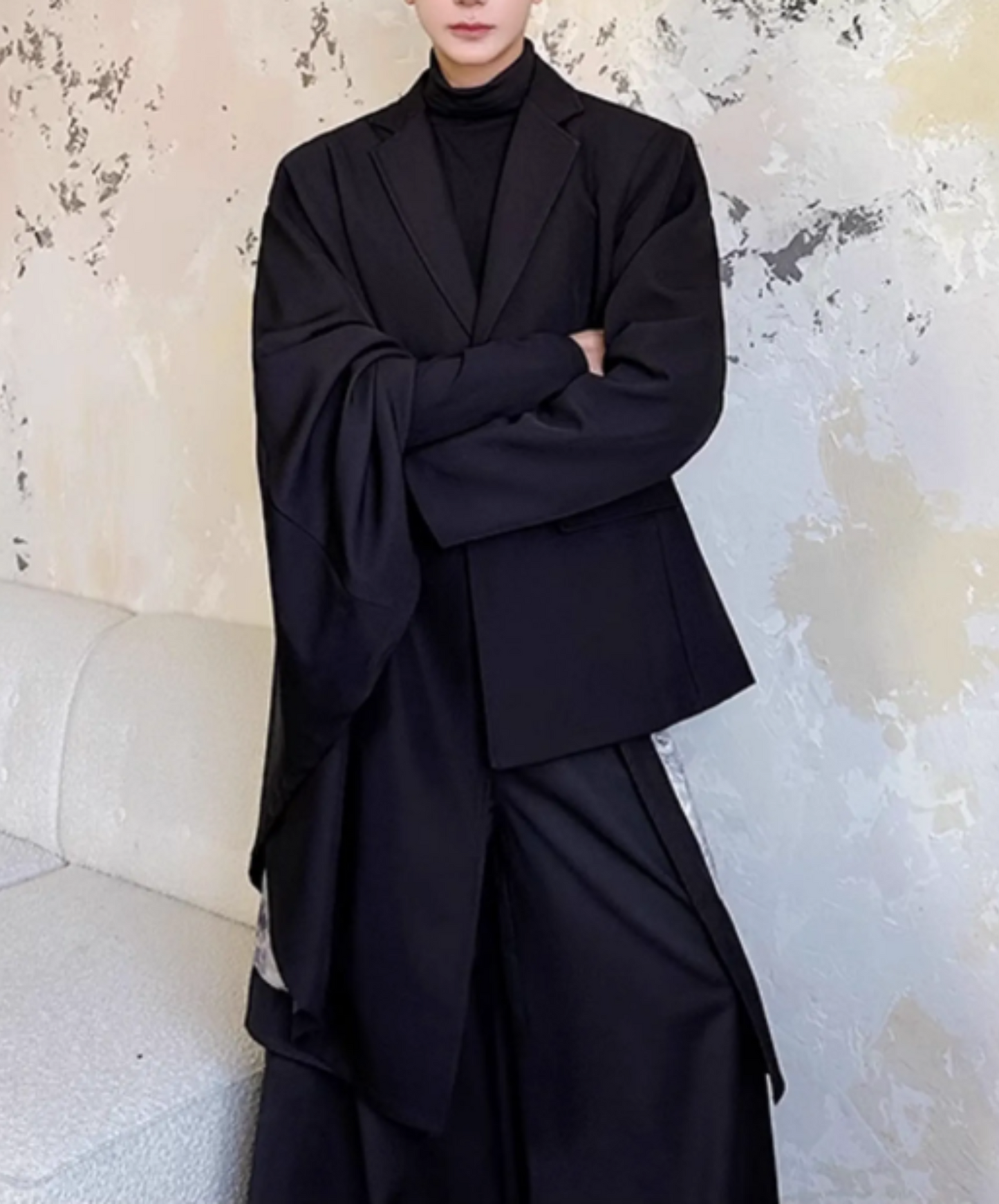 dark asymmetrical jacket EN1872
