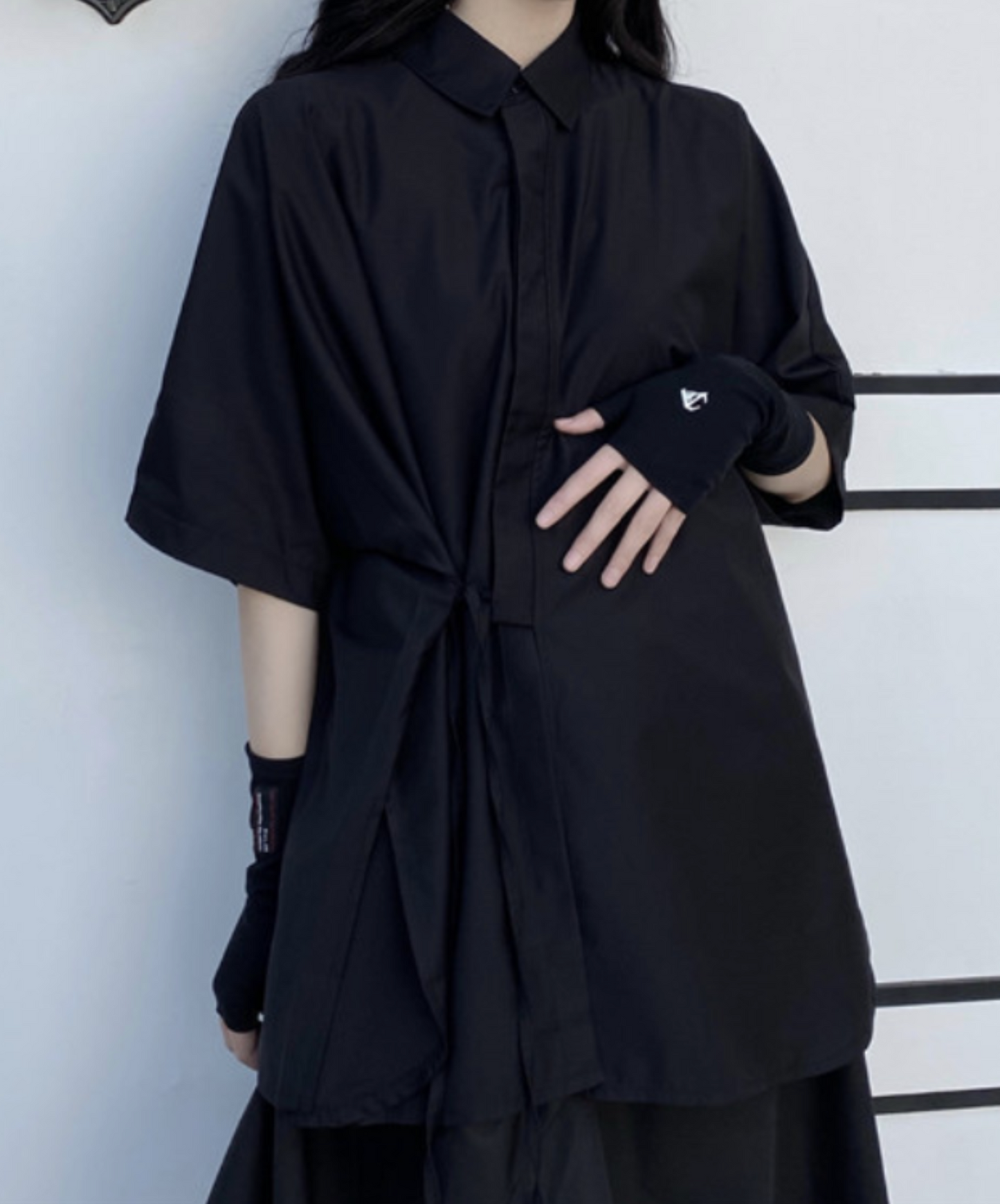 dark samue-style front design shirt EN2191