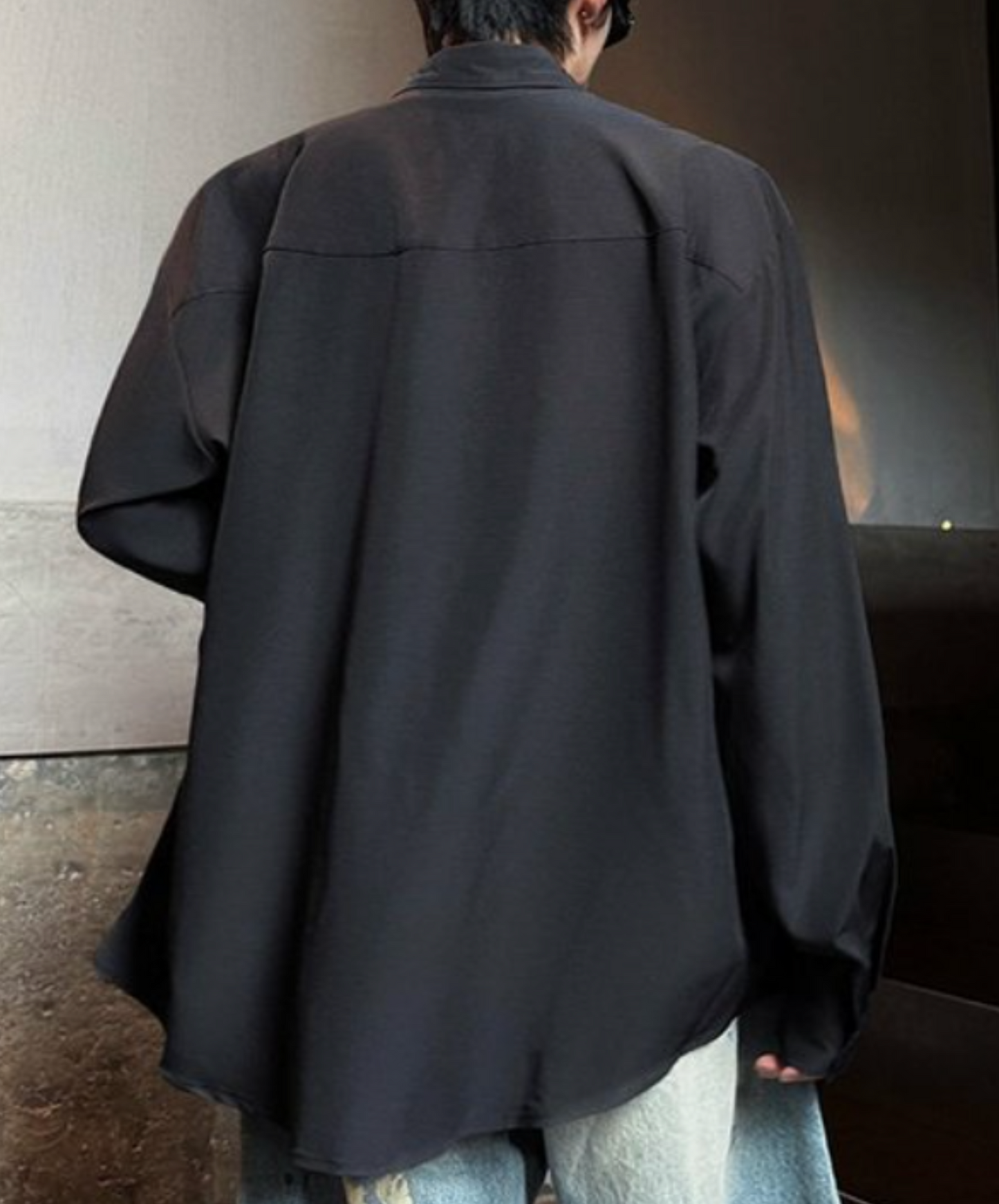 retro pleated drape shirt EN2310
