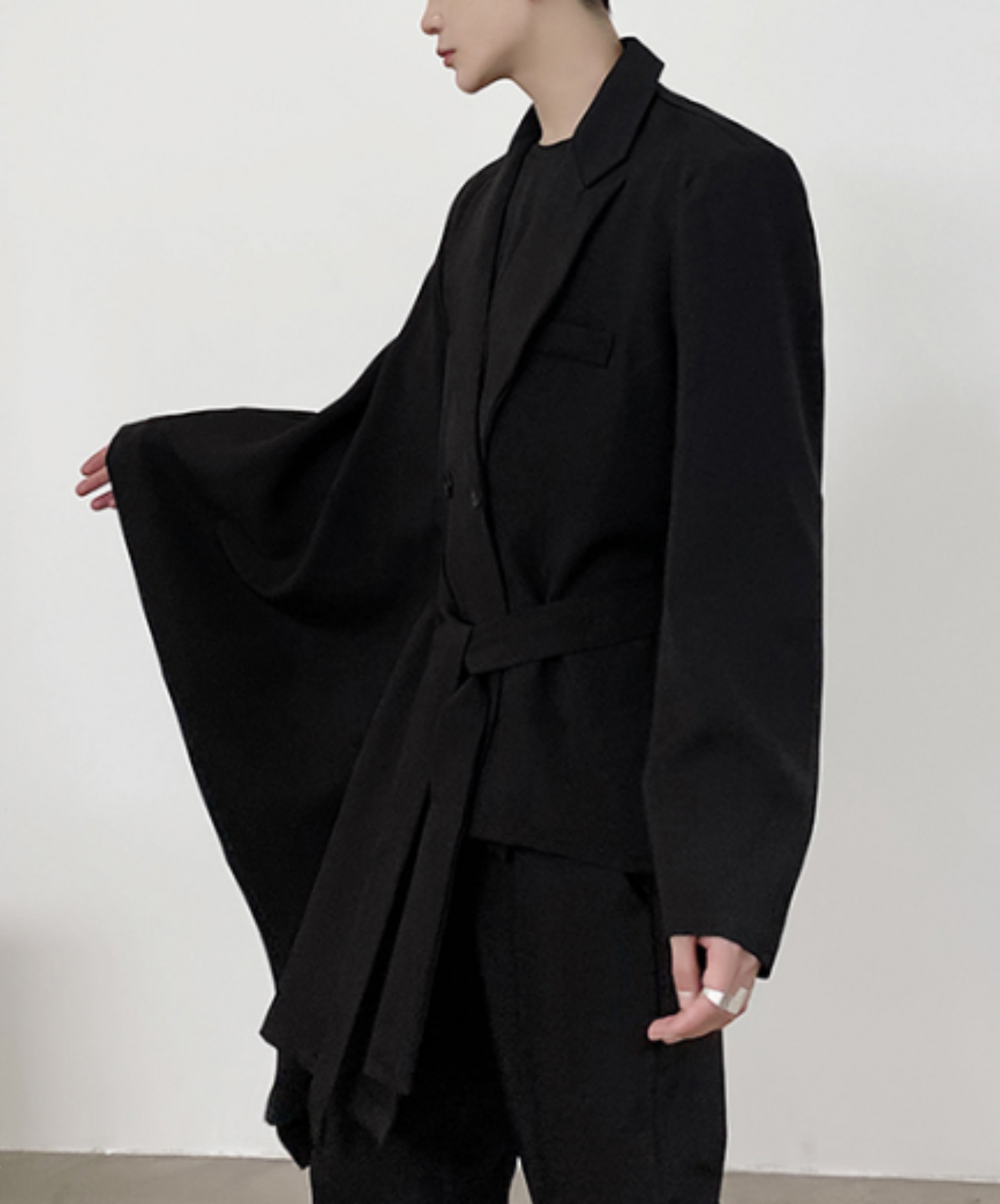 【style67】dark mode outfit set EN1891(jacket + shirt + skirt set)