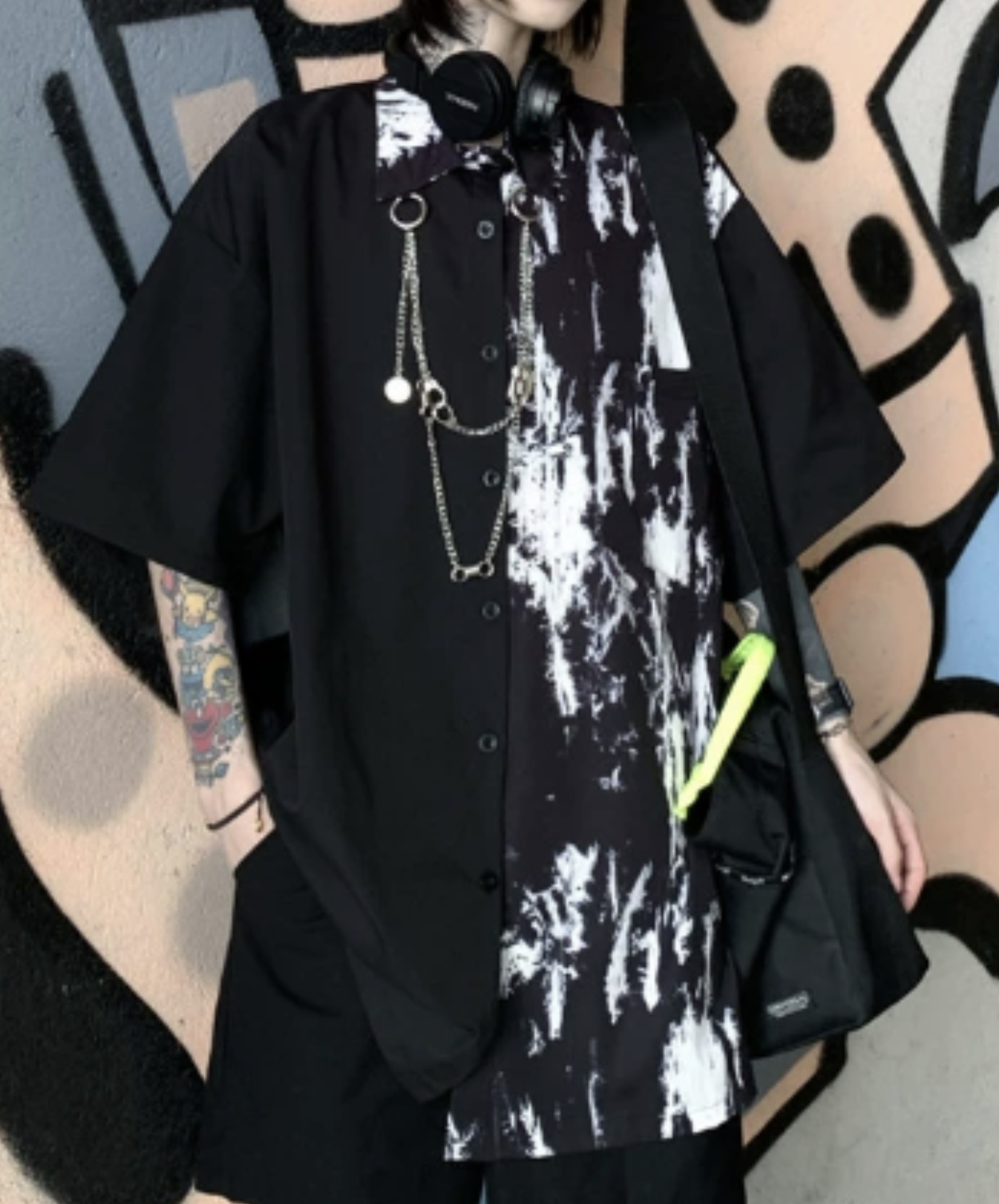 【style78】dark mode outfit set EN2534(jacket + shirt + pants set)