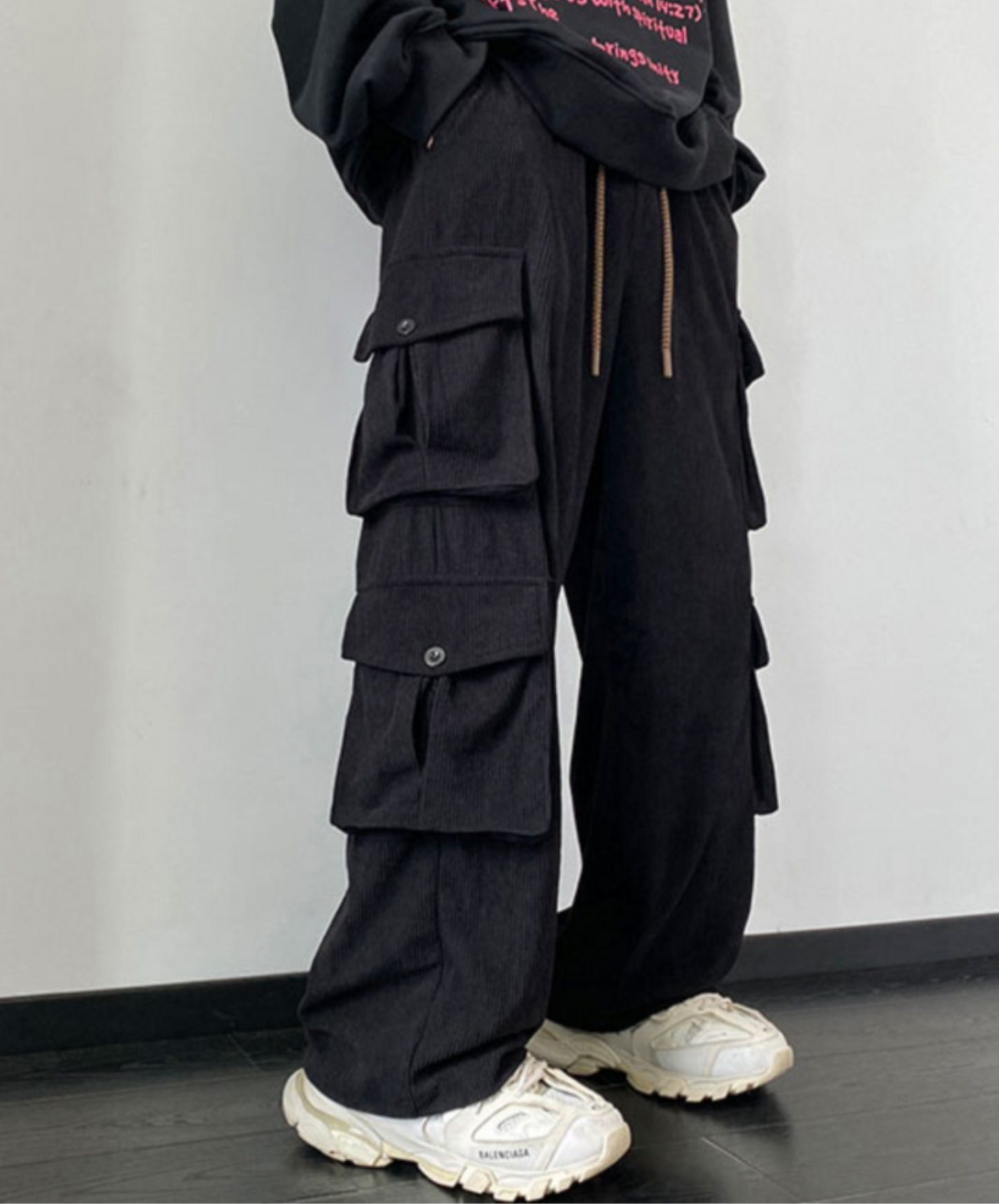 multi-pocket corduroy cargo pants EN2348
