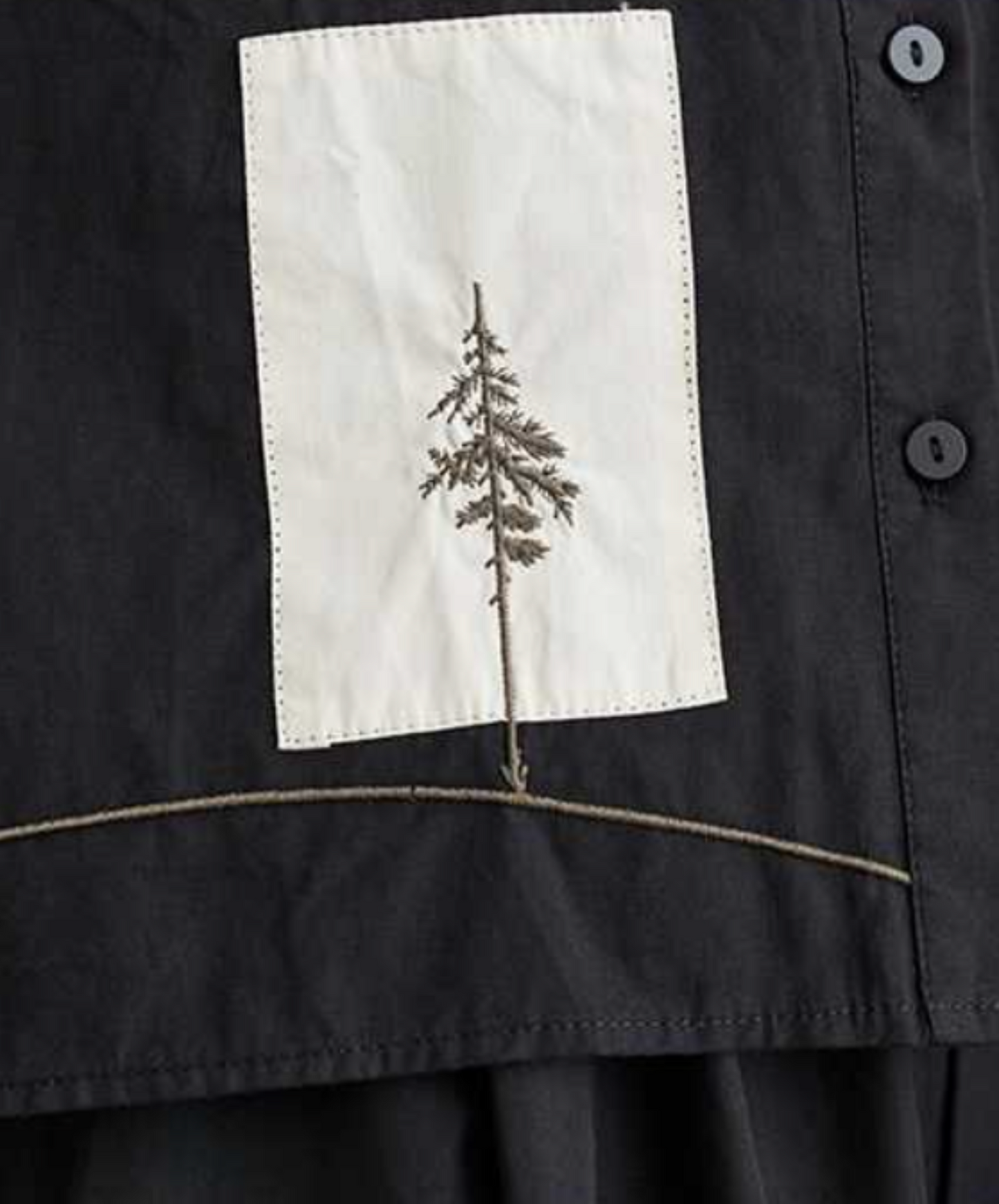 tree silhouette embroidery design shirt EN2289