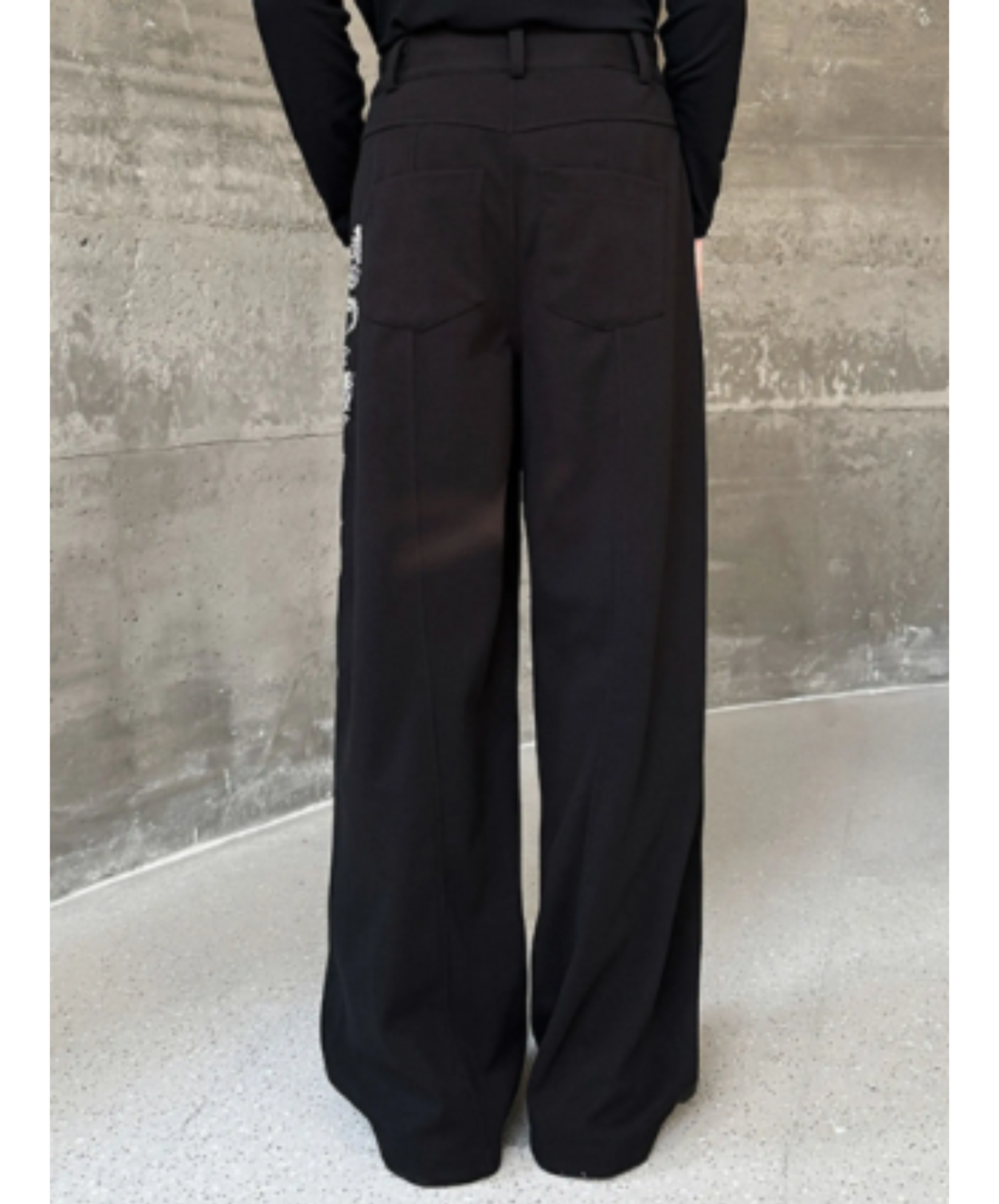 chinese-style embroidered straight leg pants EN2913