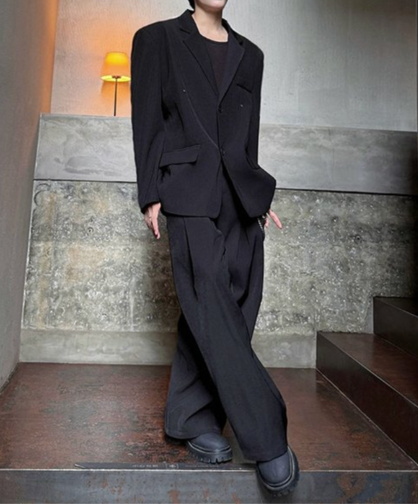 dark smooth texture jacket EN2308