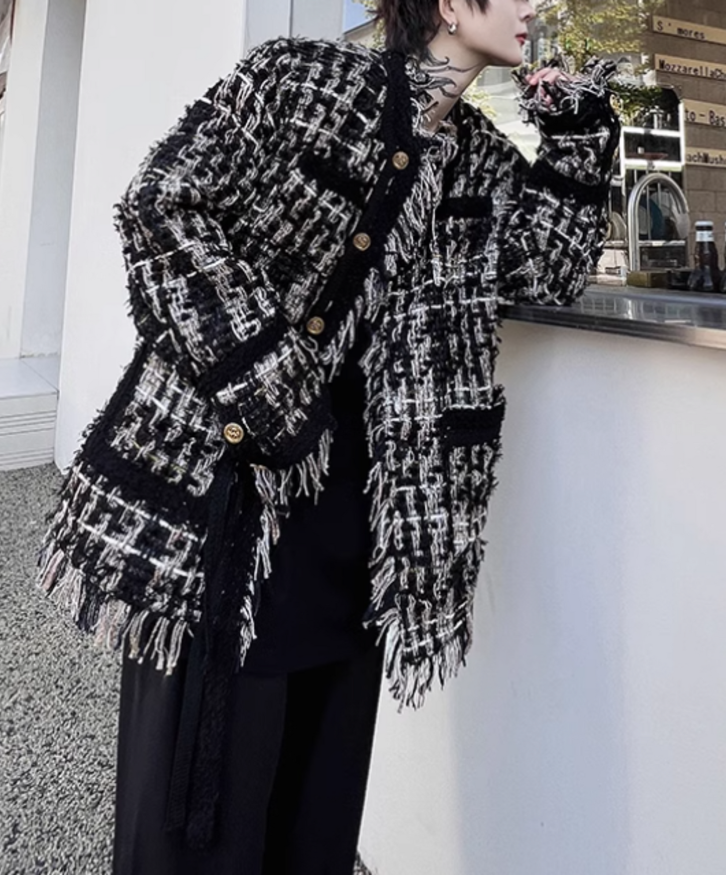 tassel tweed jacket EN1912
