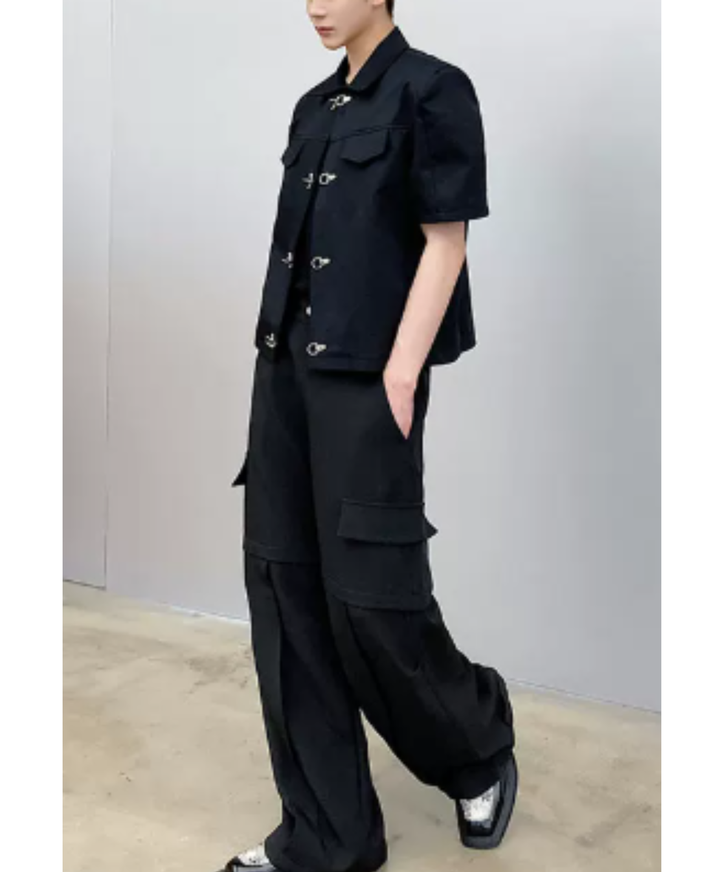 airplane button slim shirt EN2899