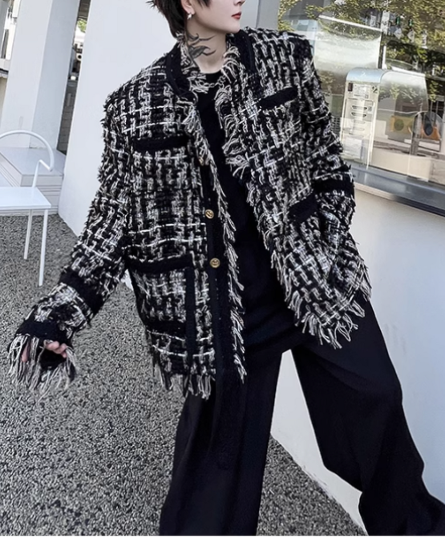 tassel tweed jacket EN1912