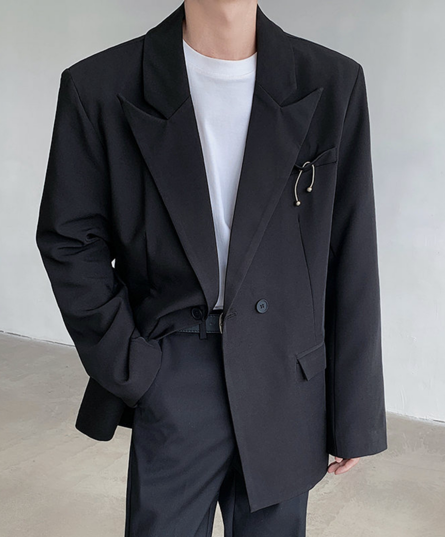 sharp lapel collar jacket EN2367