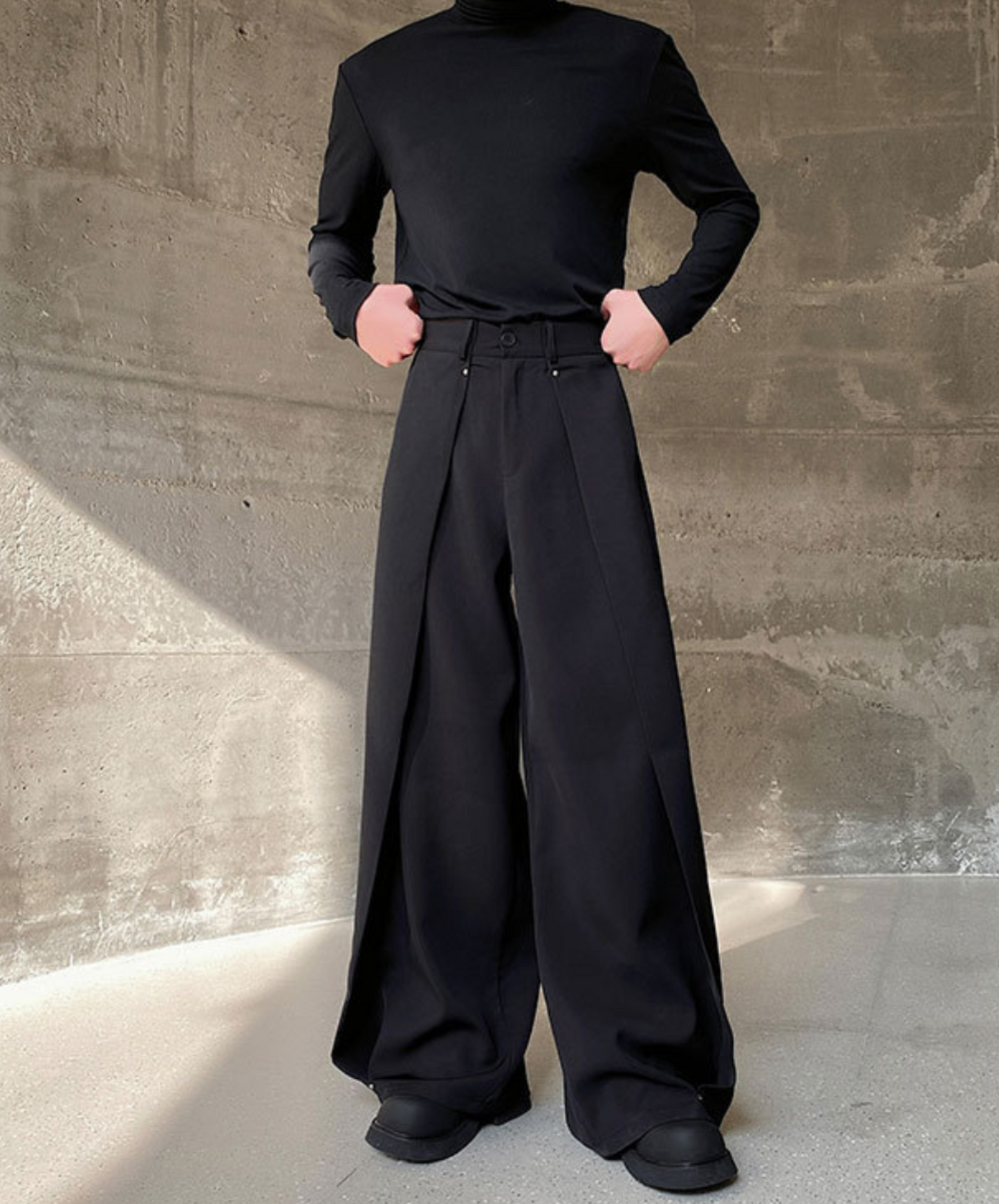 draping multi-piece wide pants EN1586