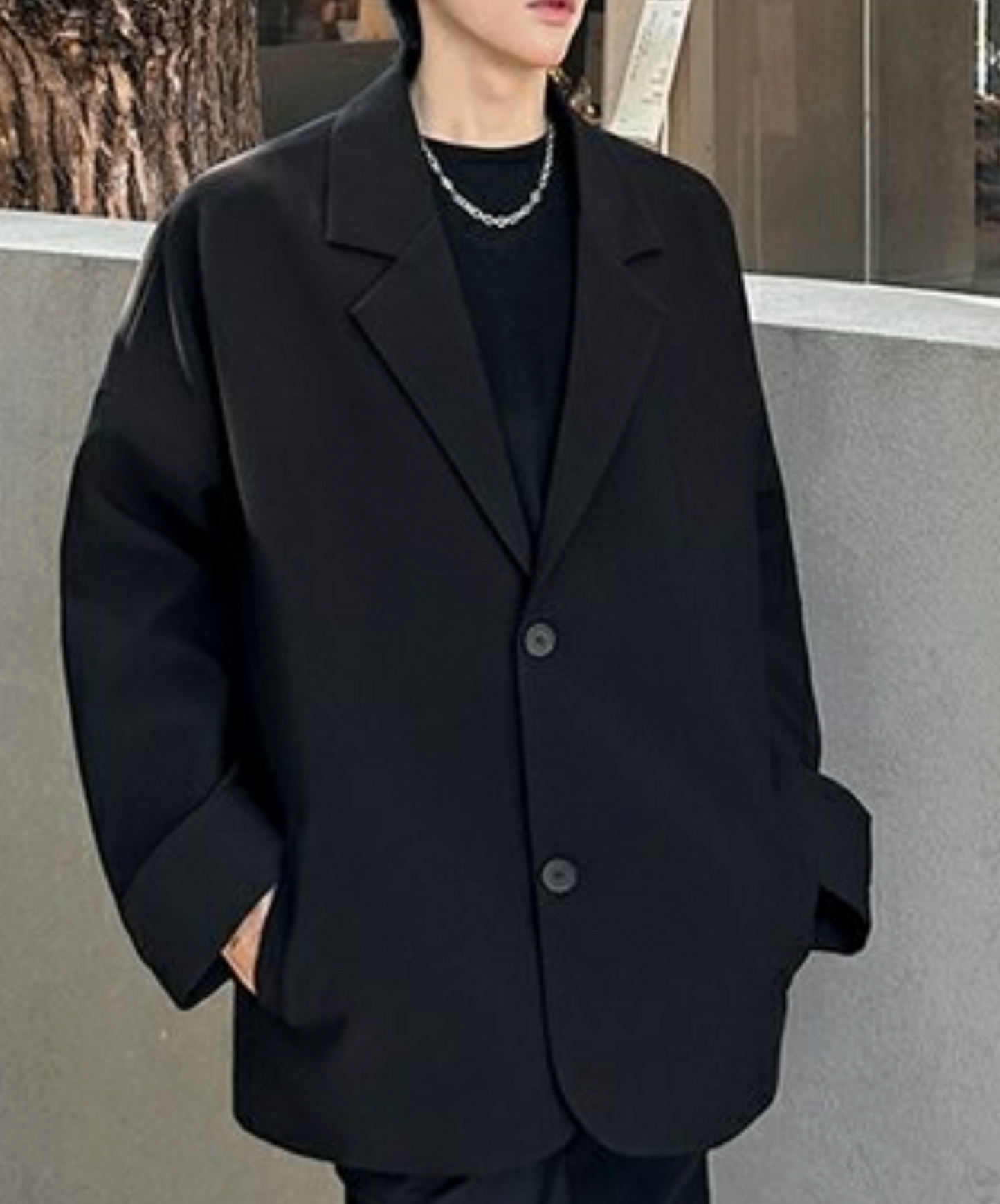 drop shoulder simple jacket EN2457