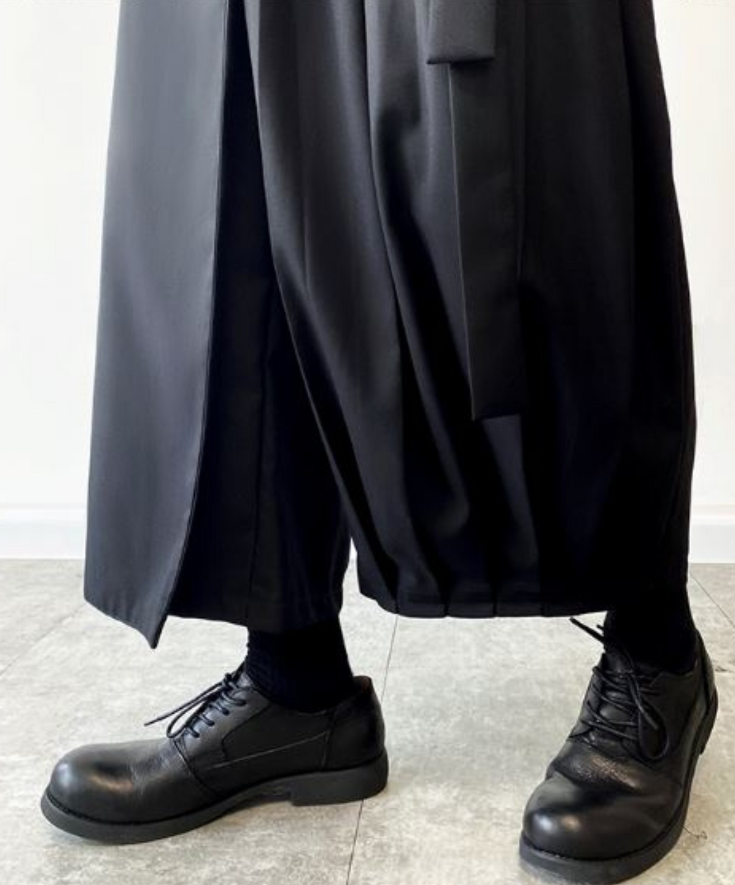 dark layered cropped straight leg pants EN916