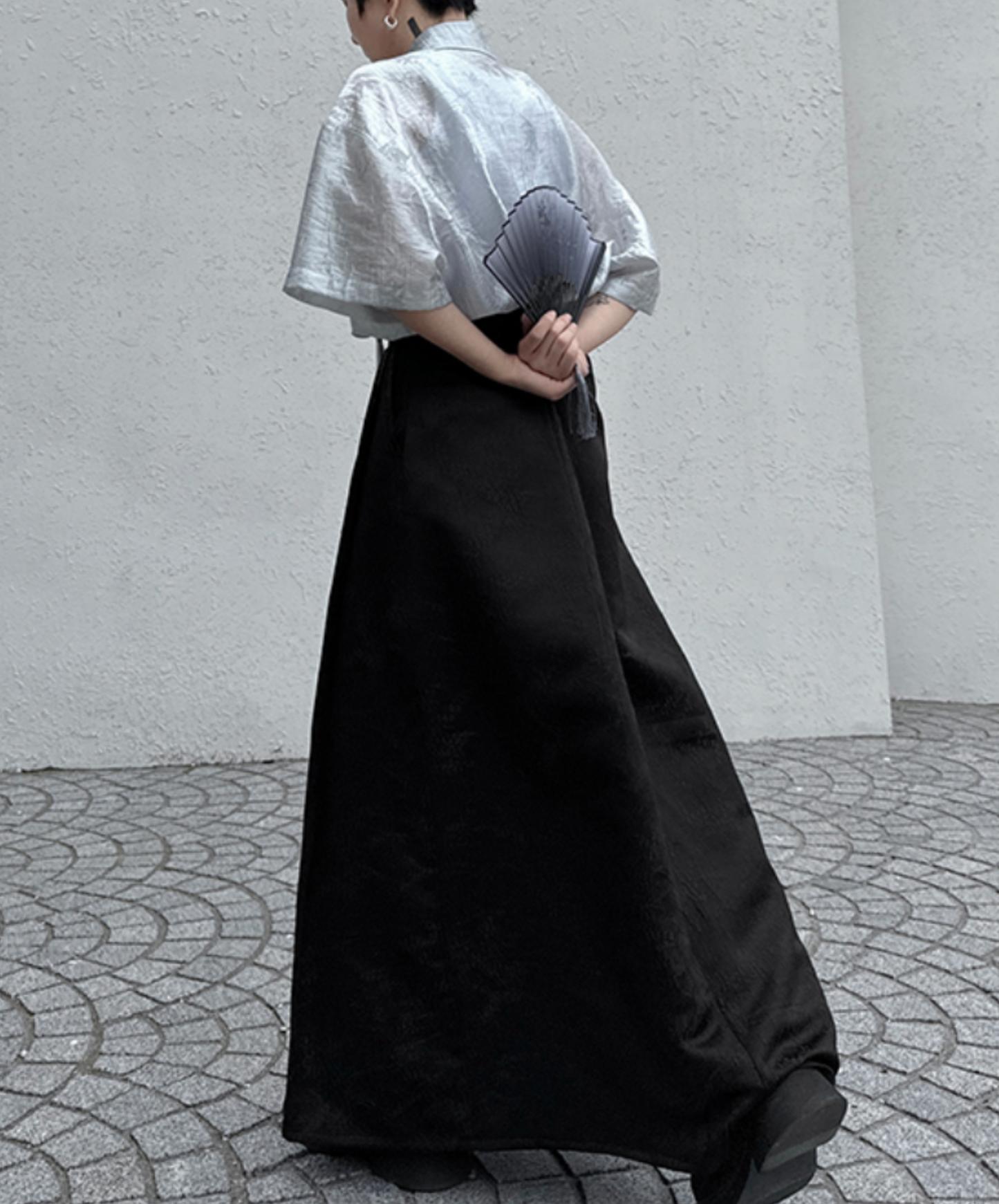 dark hanfu style pleated long skirt EN1755