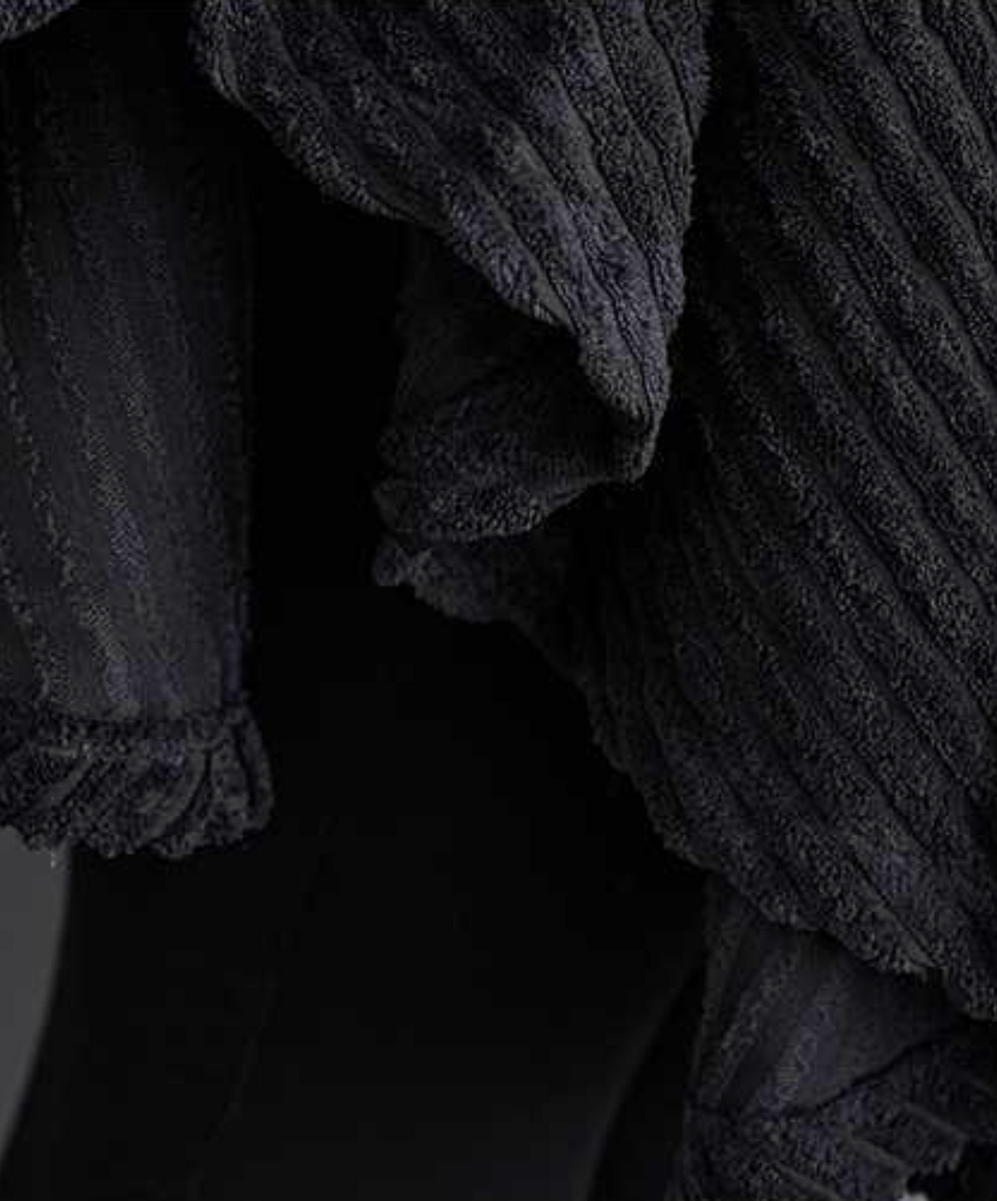 corduroy poncho hoodie EN2443