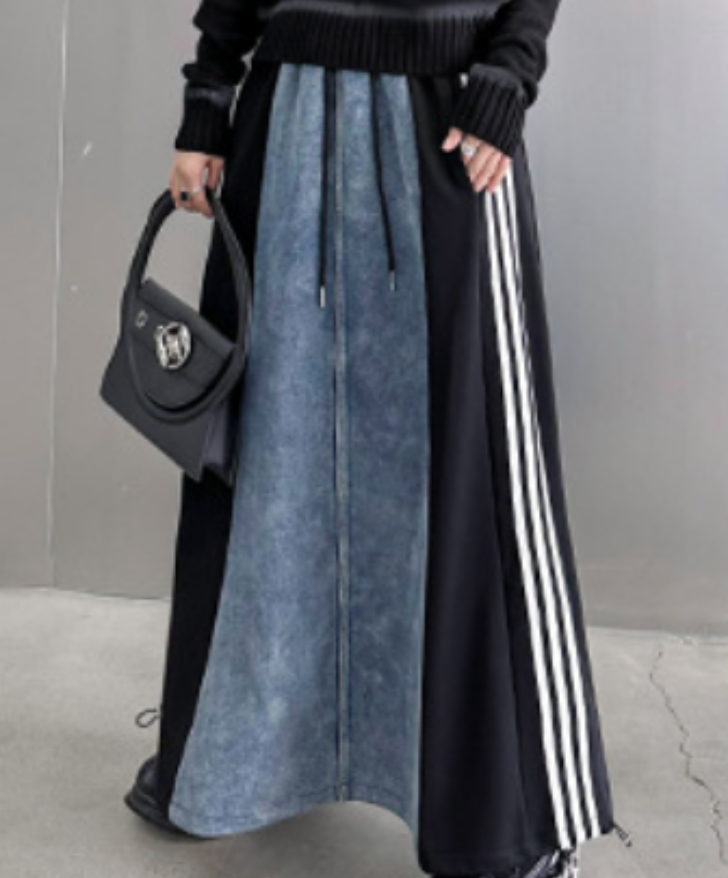 retro patchwork design casual skirt EN2242