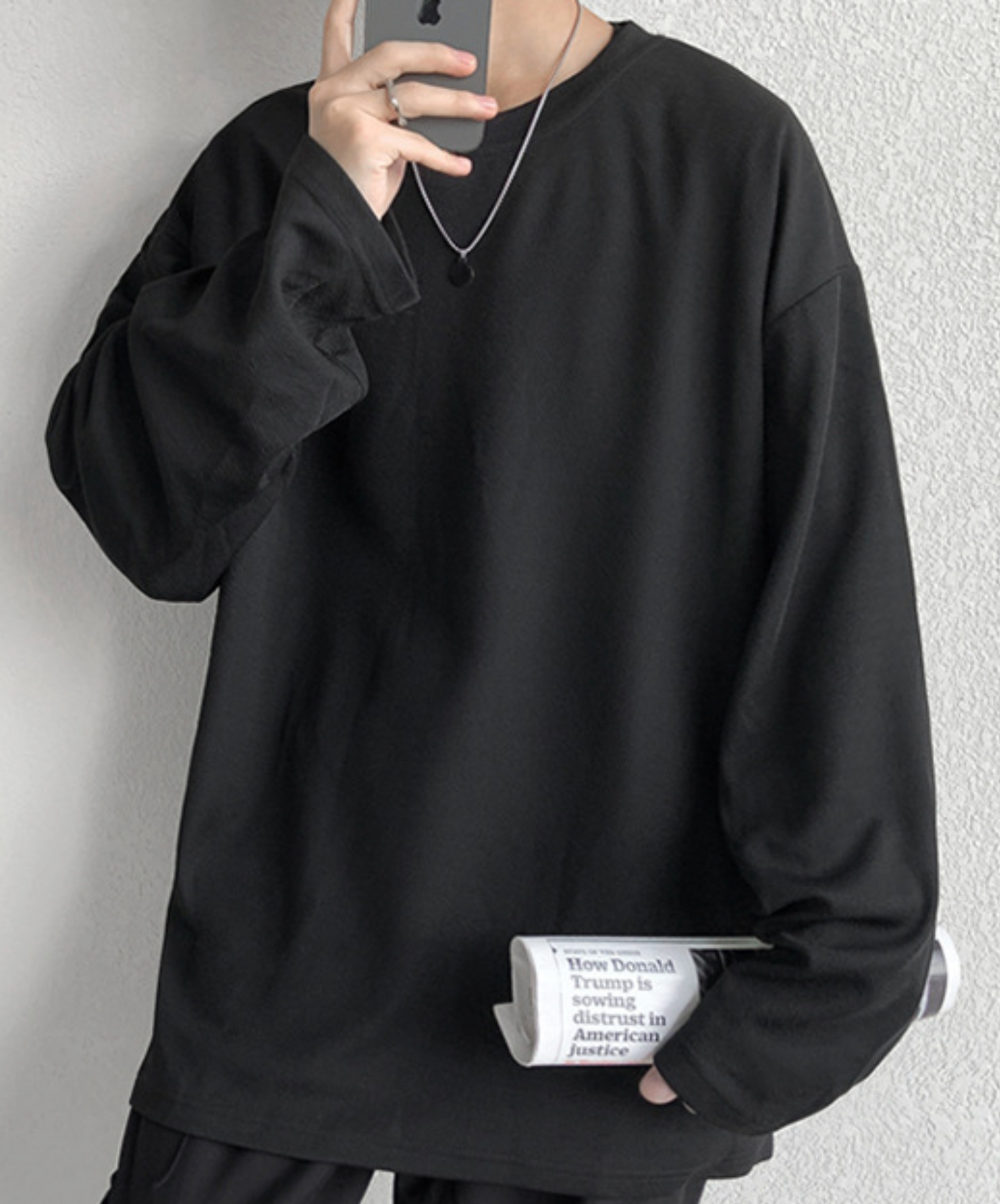 side buckle opening t-shirt EN2426