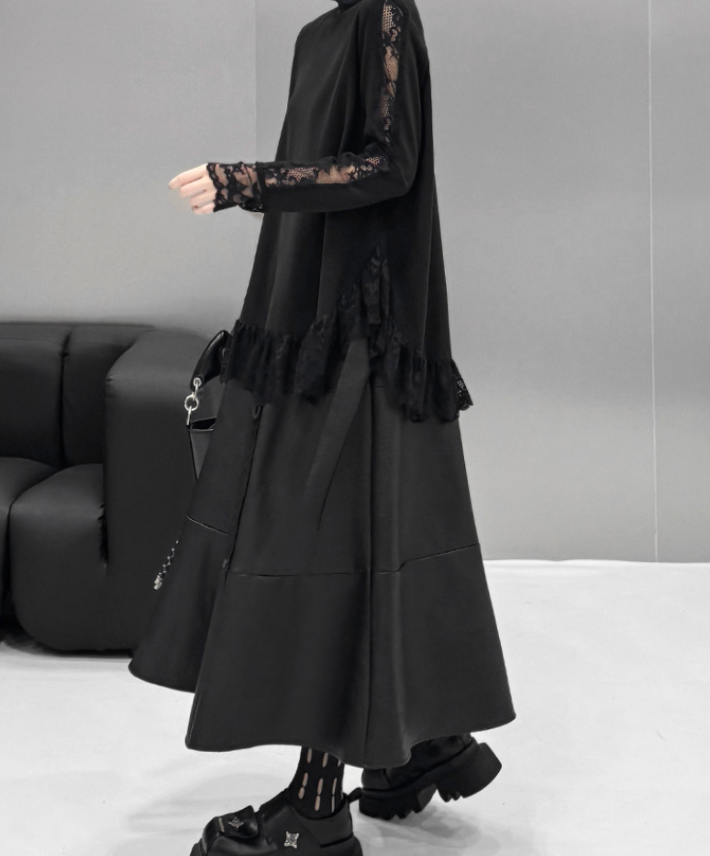 lace line frills t-shirt EN2446