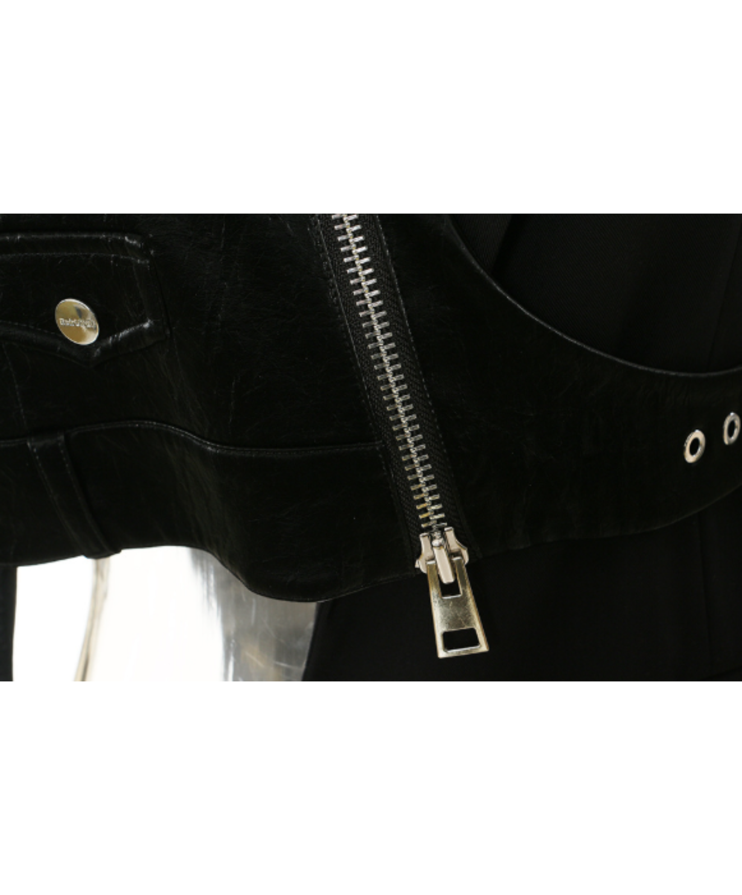 biker-style asymmetric jacket EN3093