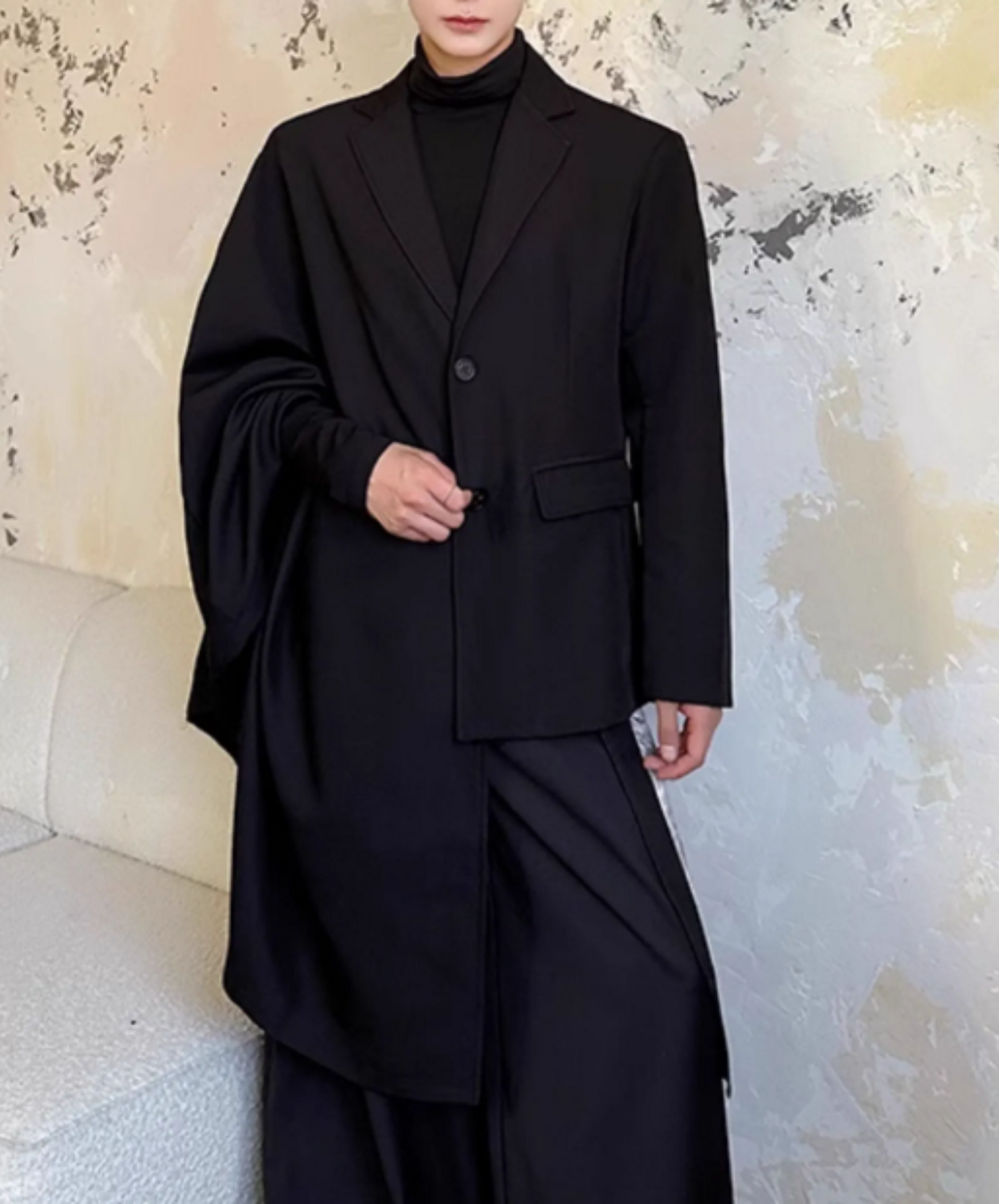 dark asymmetrical jacket EN1872