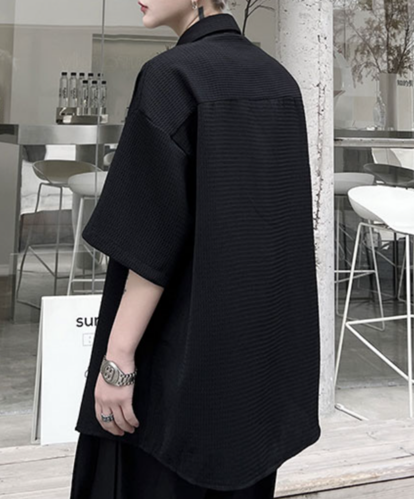 【style65】dark mode outfit set EN1884(jacket + shirt + pants set)