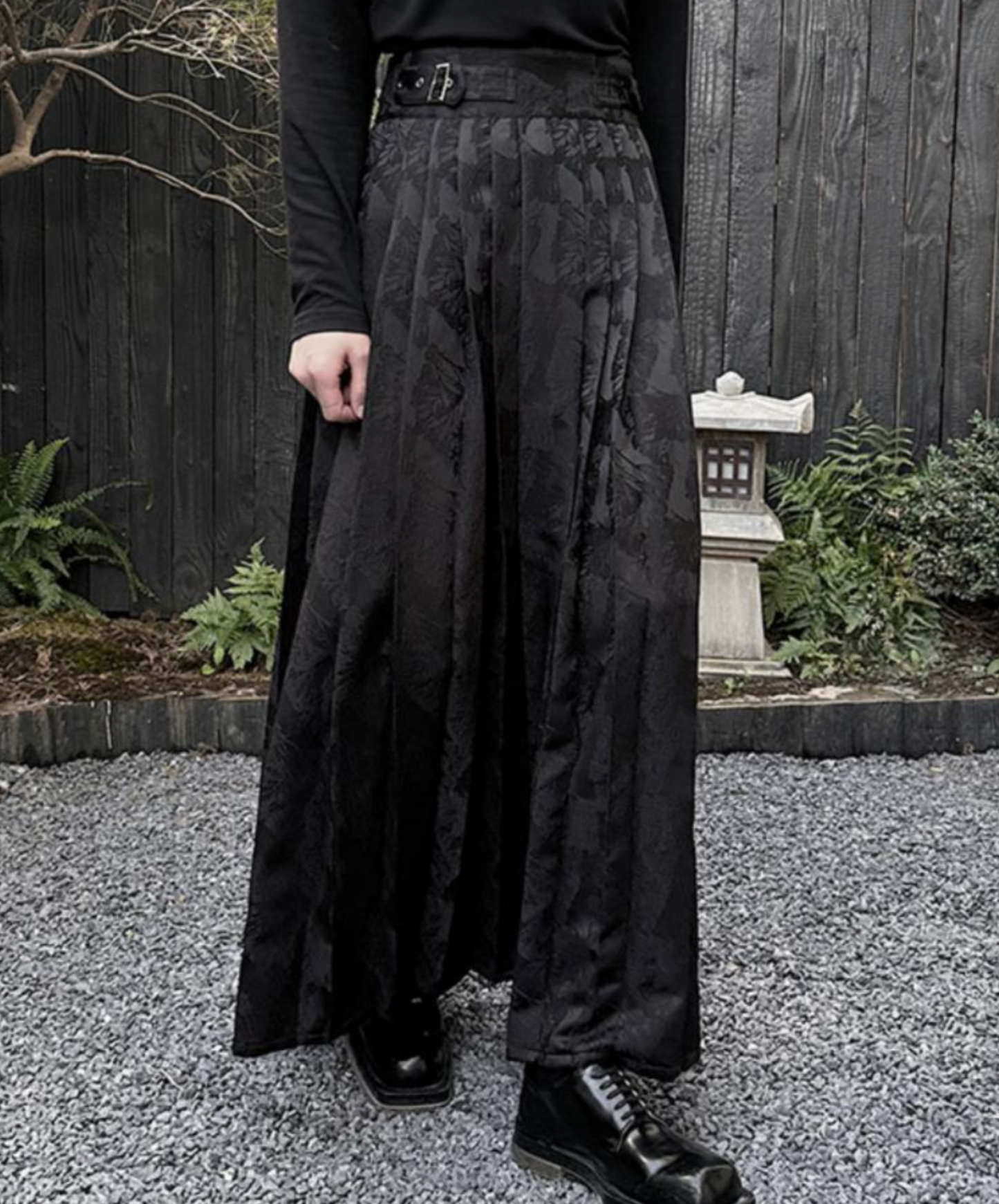 jacquard pleats with Chinese style embroidery skirt EN1532