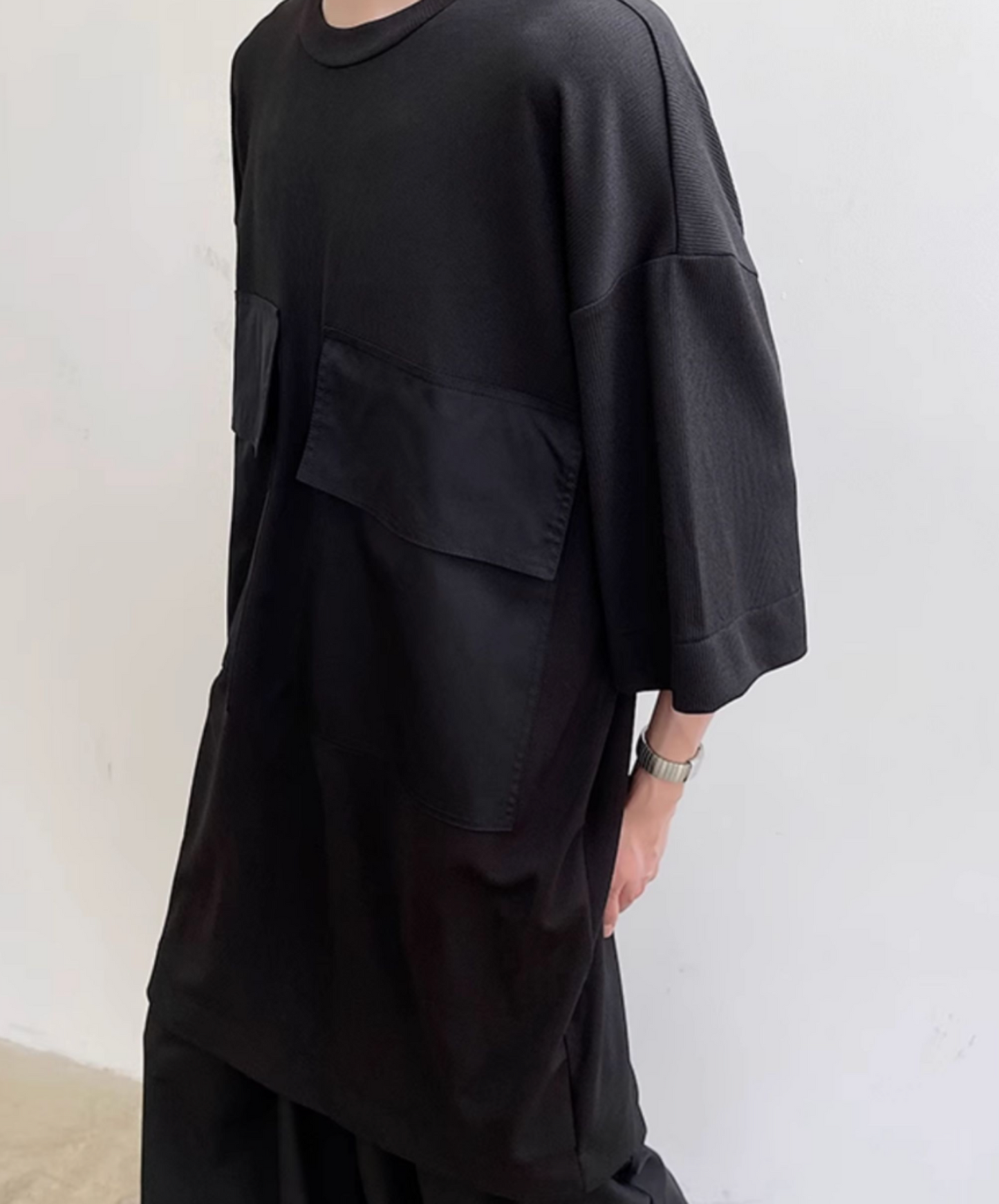 super big pocket long t-shirt EN2110