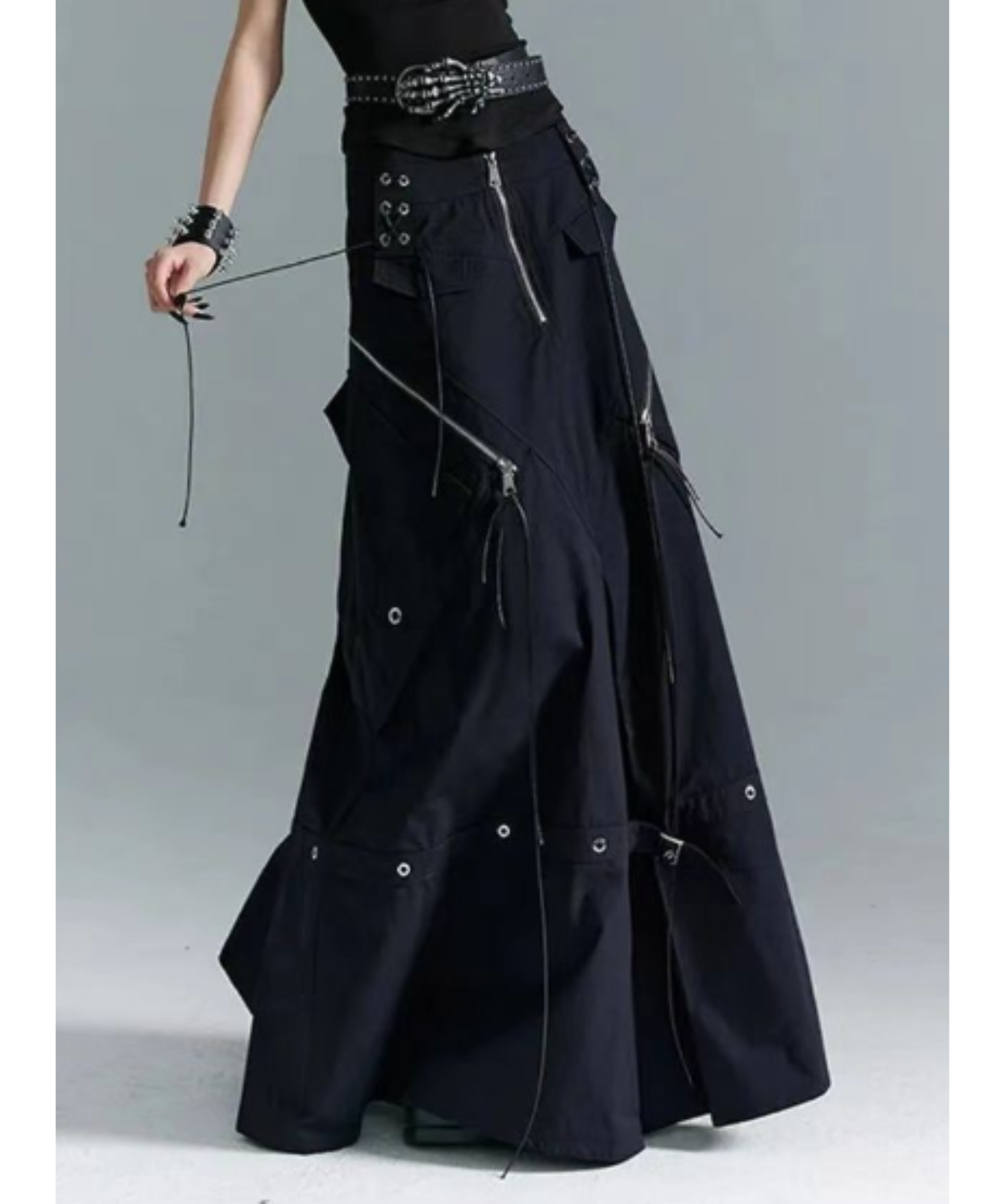 【style104】dark mode outfit set EN3043(t-shirt + skirt set)