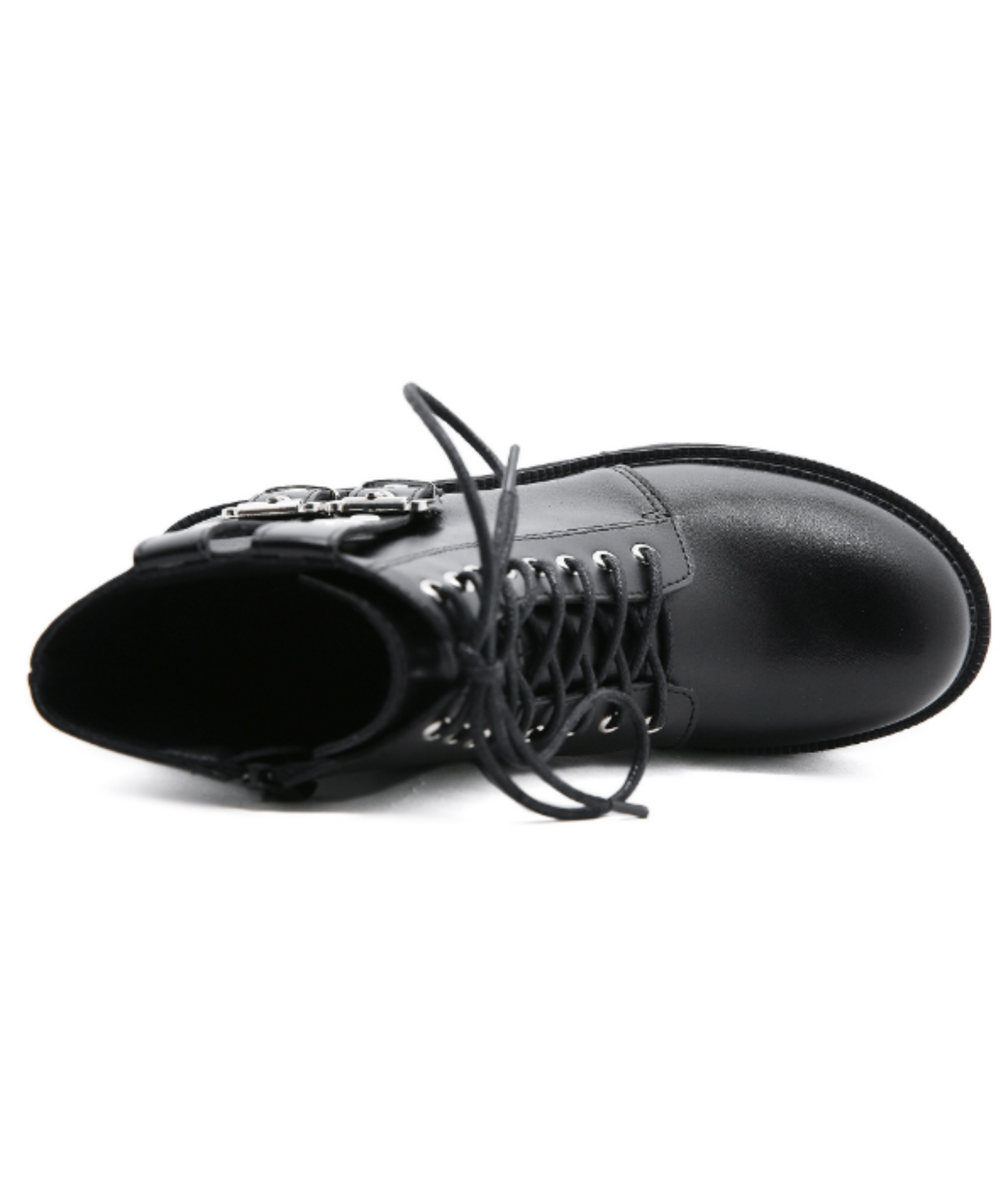 double buckle zip up boots EN1293