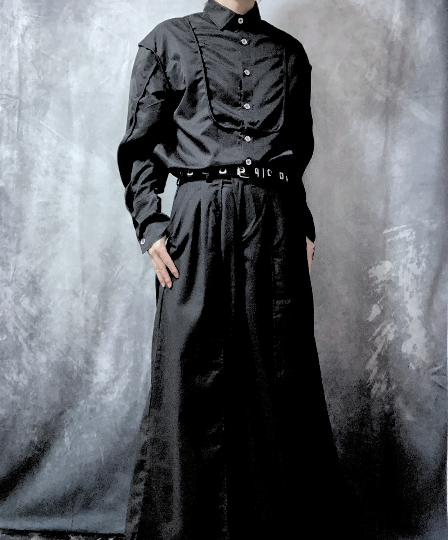【style54】dark mode outfit set EN1851(jacket + shirt + pants set)