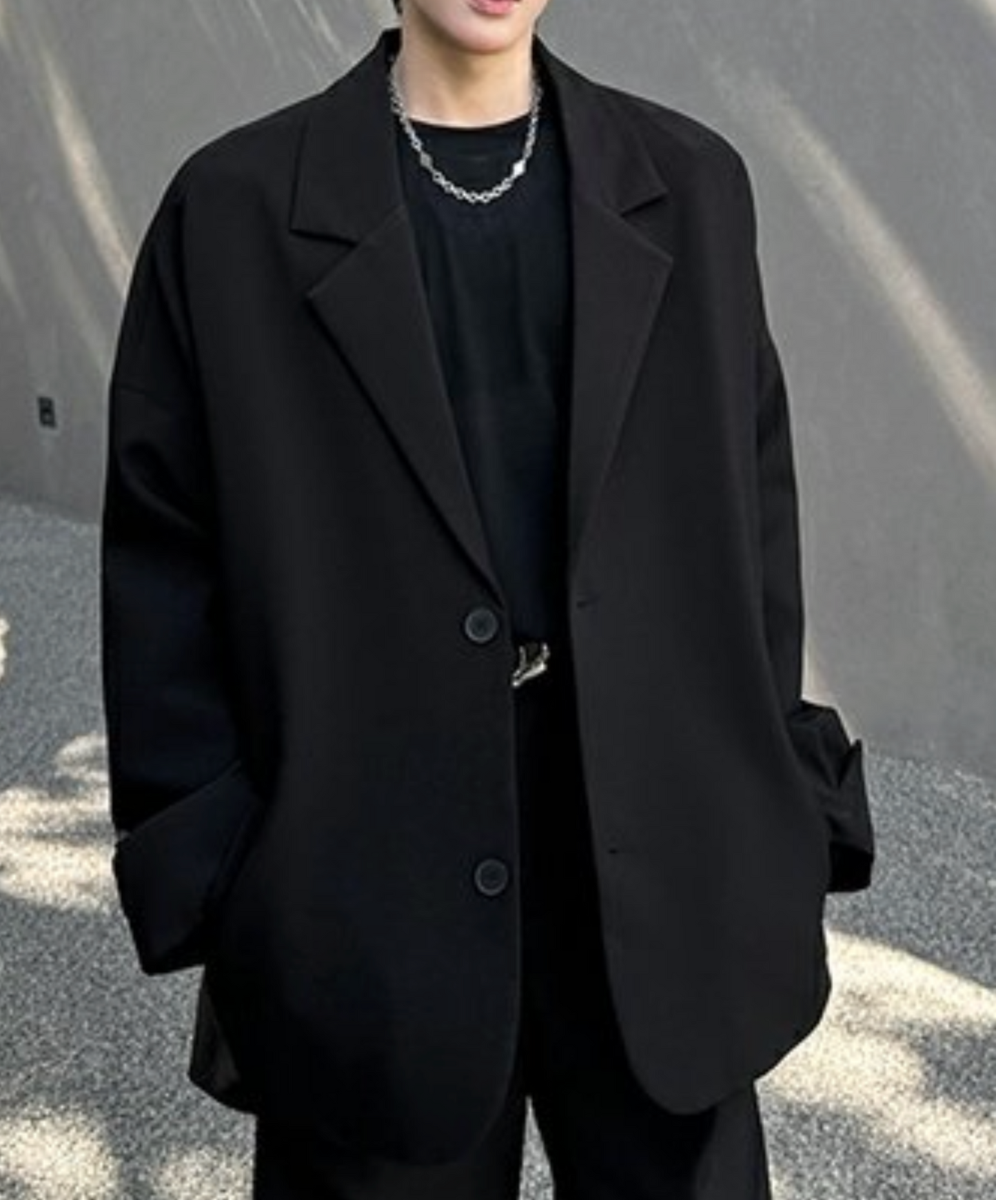 drop shoulder simple jacket EN2457