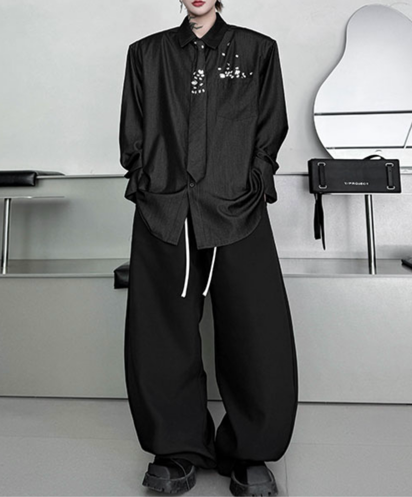 casual denim tie included shirt EN2470