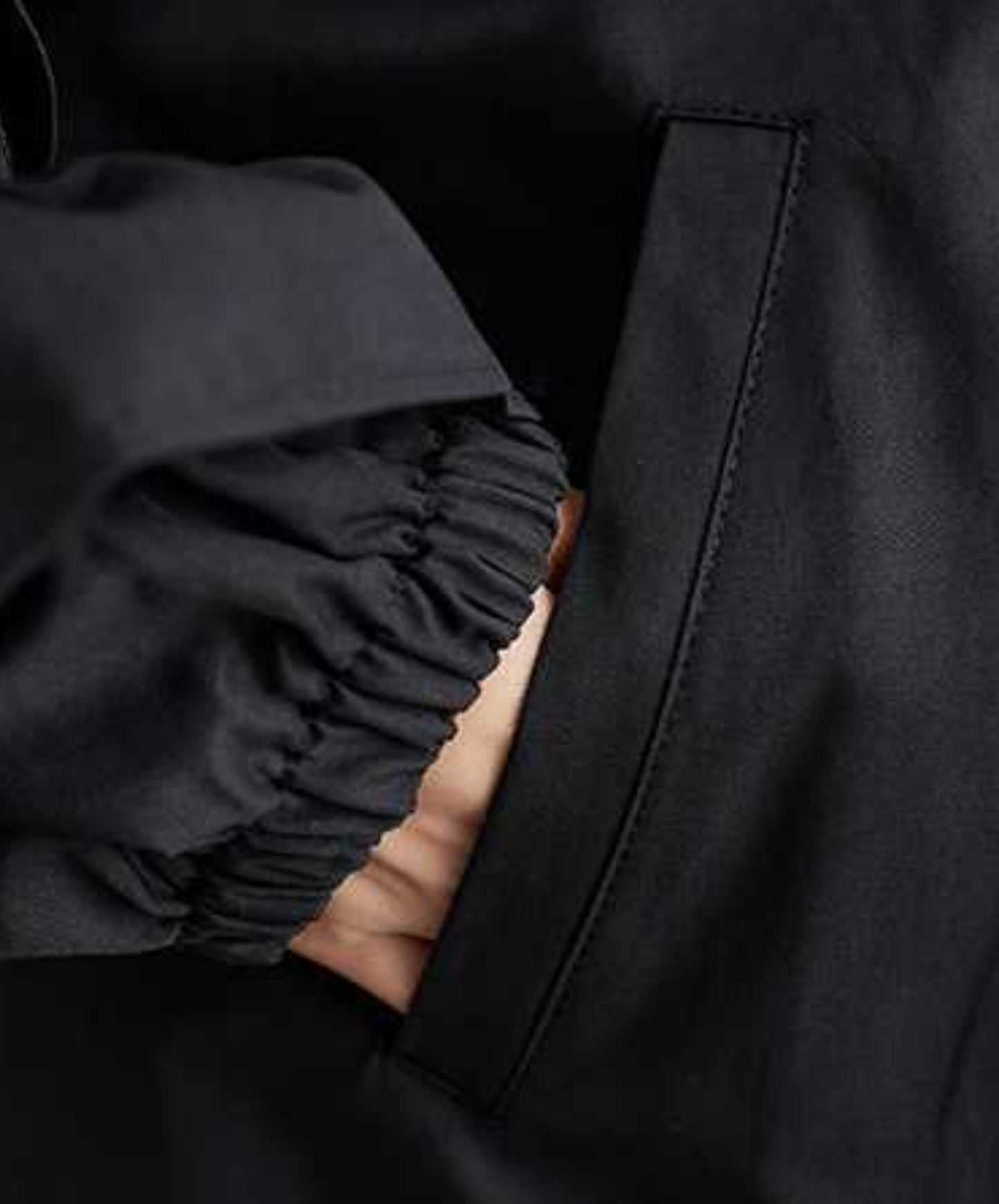 dark layered frill high neck jacket EN2353