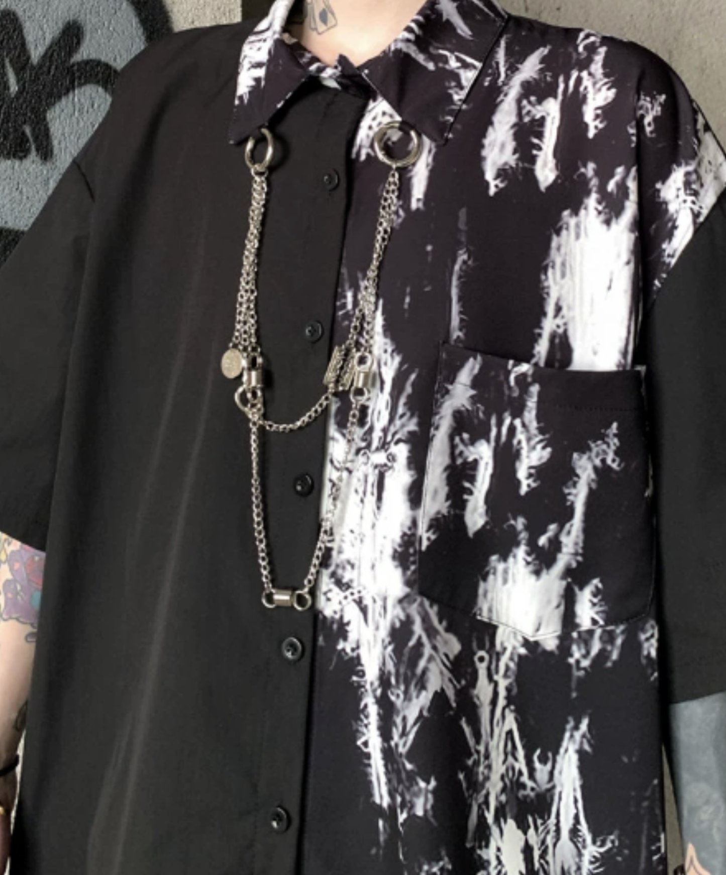 【style78】dark mode outfit set EN2534(jacket + shirt + pants set)