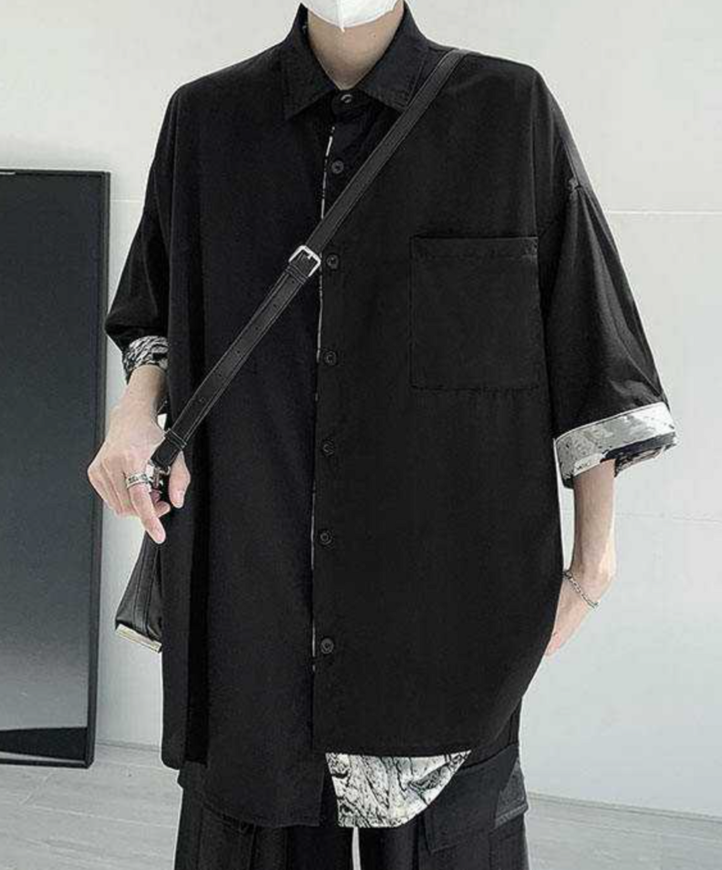 ink painting design fake two piece shirt EN1759