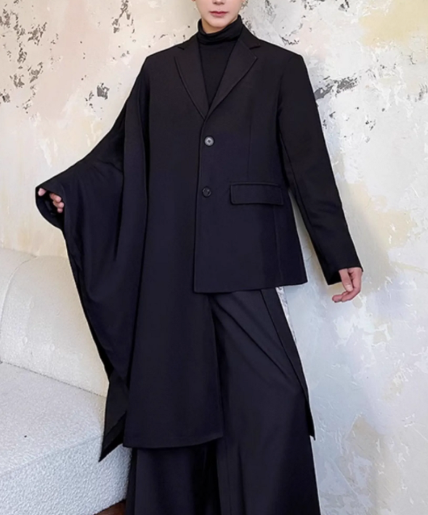 dark asymmetrical jacket EN1872