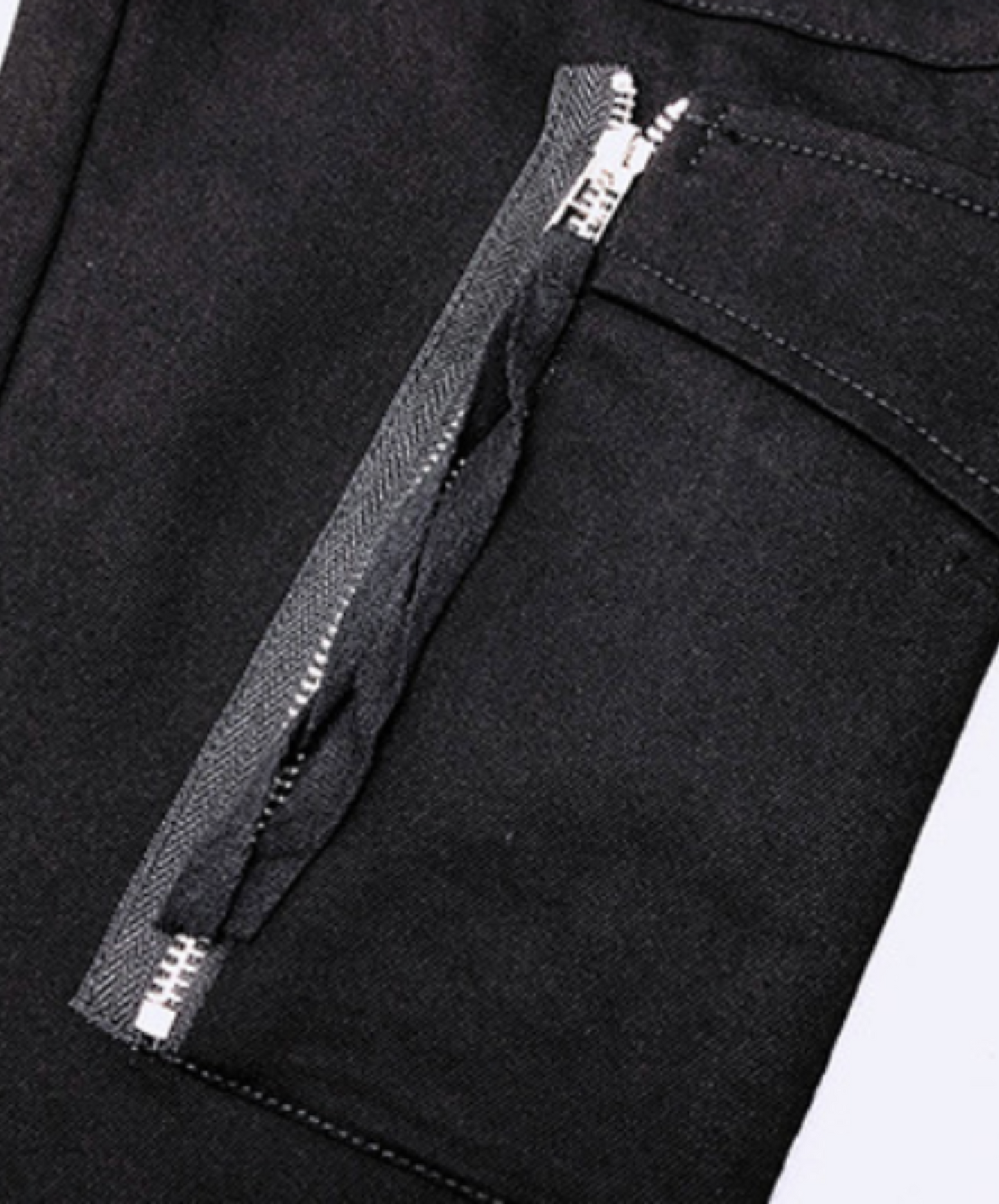 dark fringe x zipper x rivet decoration cargo pants EN2201