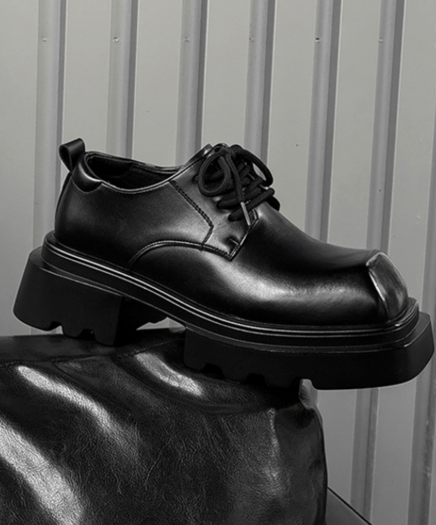 lace-up square toe shoes EN2378