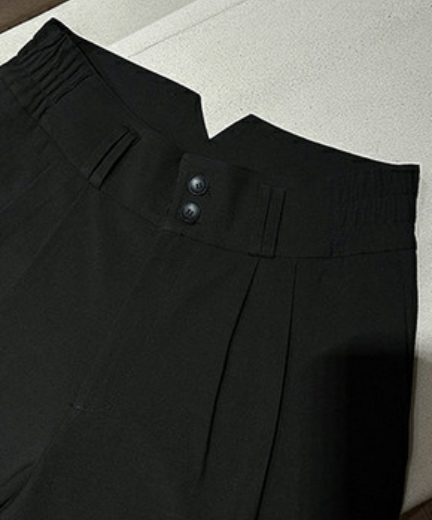 high-waisted draped straight wide pants EN2386