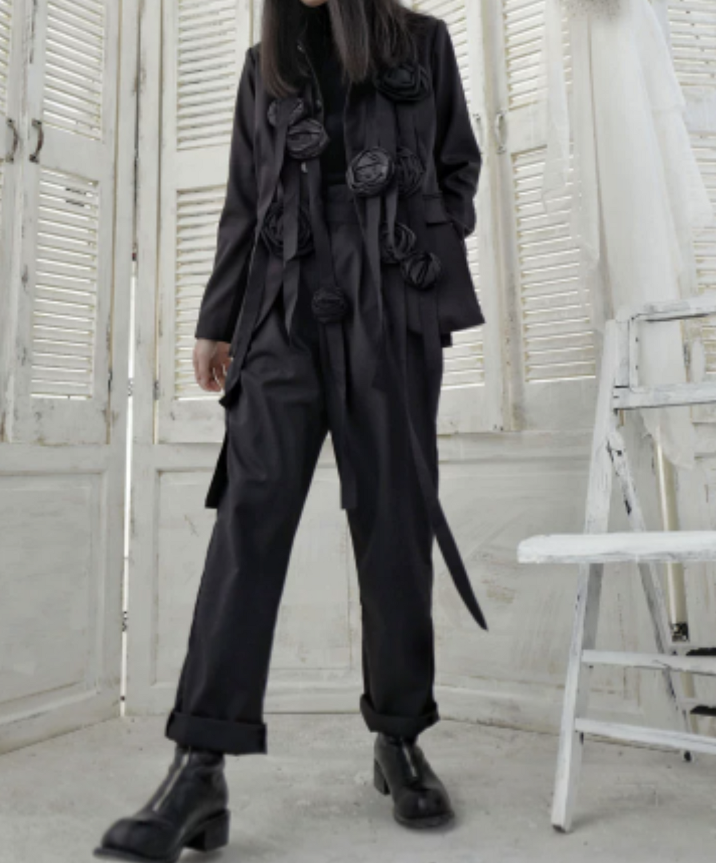 dark high waist pants EN1073