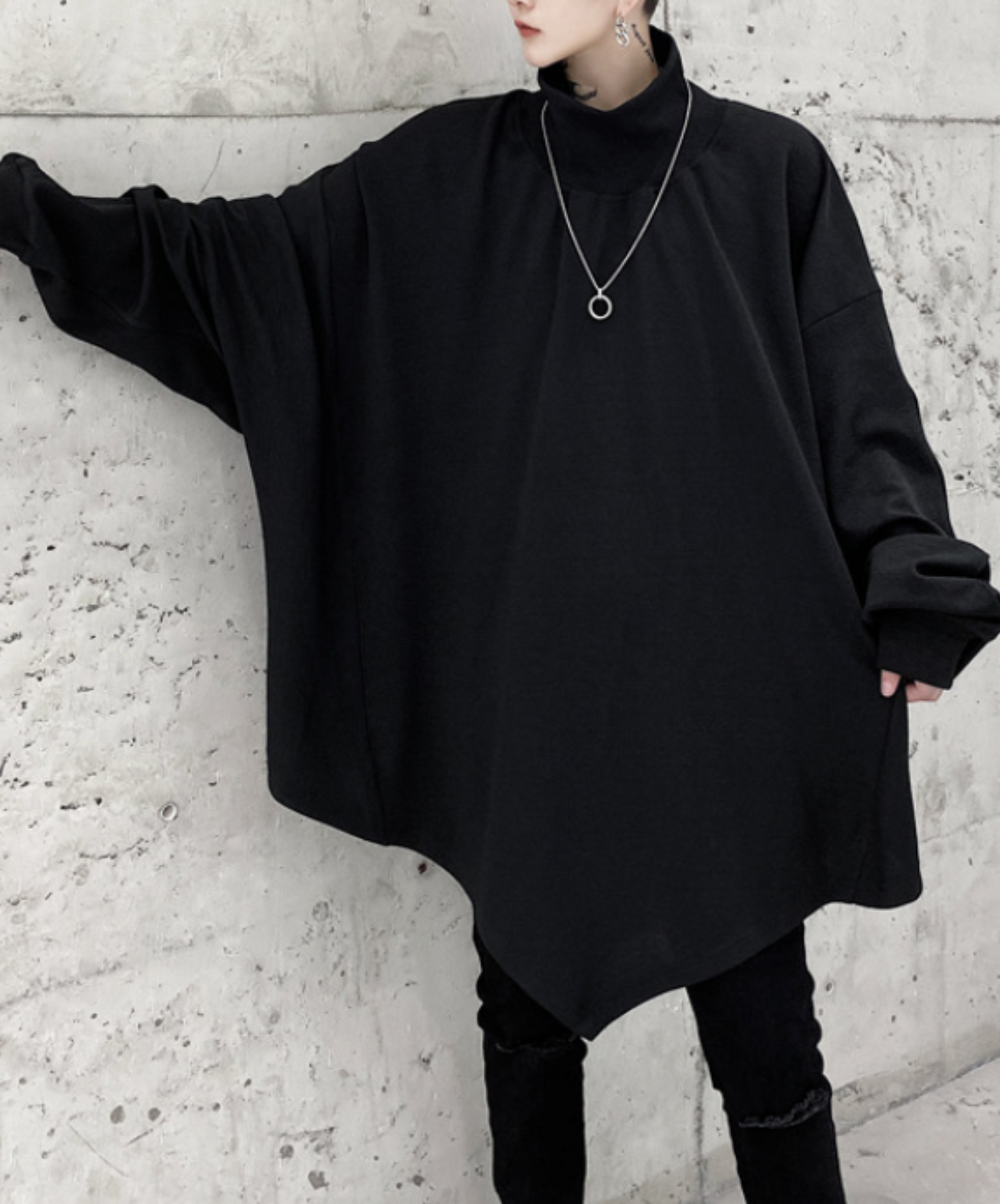 【style26】dark mode outfit set EN983( sweatshirts + skirt set)