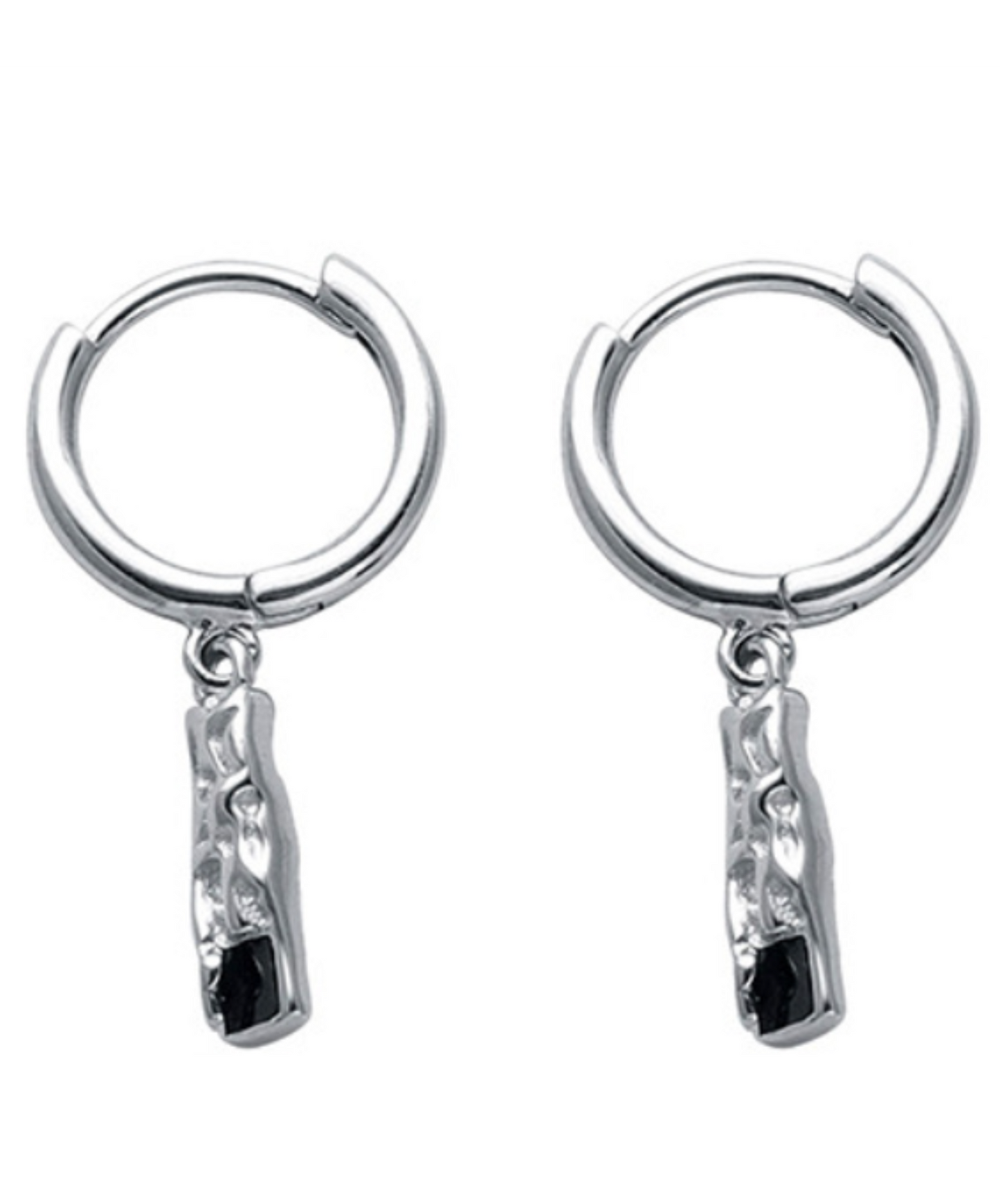 sterling silver wave pattern earrings EN2343