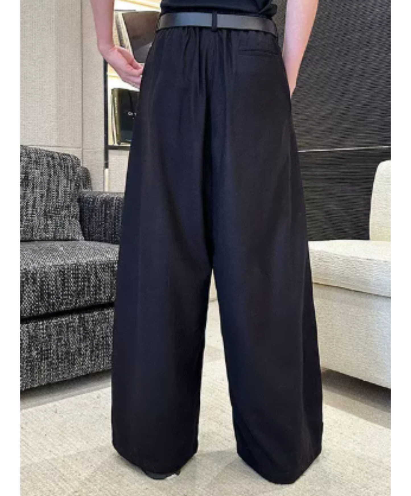 smooth, flowing texture and drape wide pants EN2949