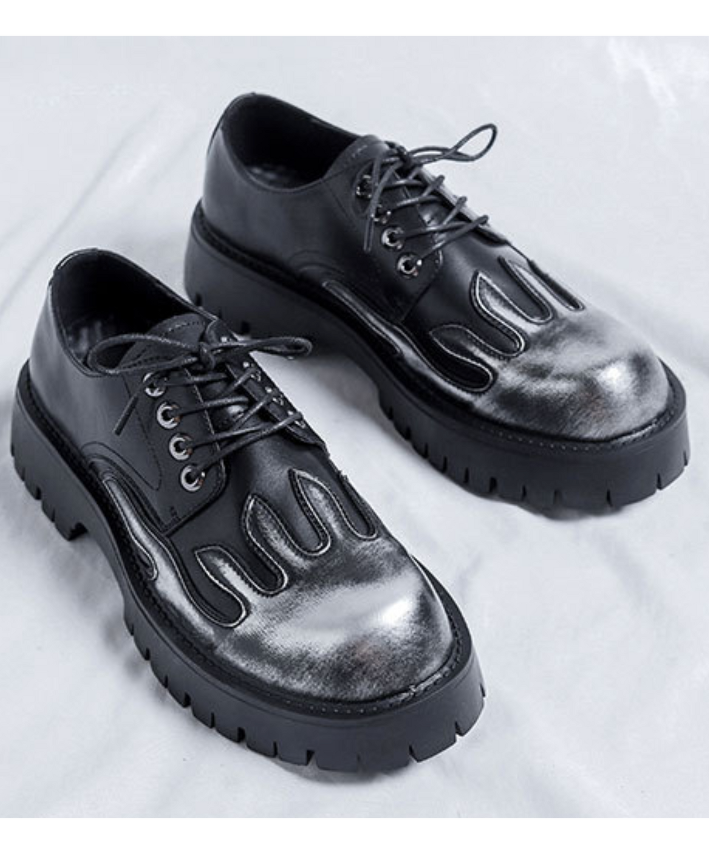 heat haze design lace-up shoes EN2379