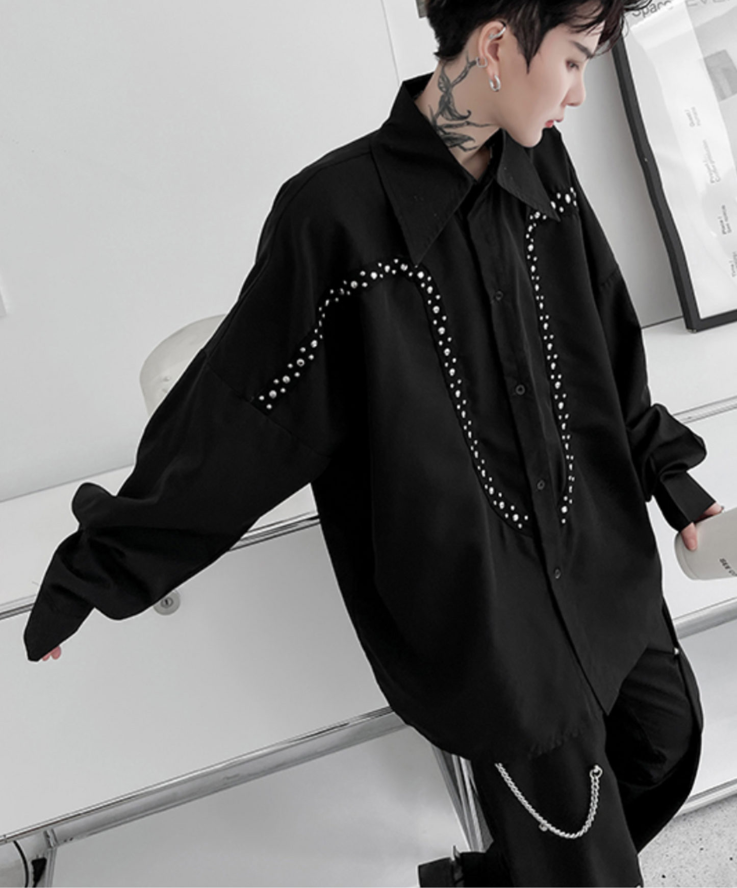rivet stitch design shirt EN2059