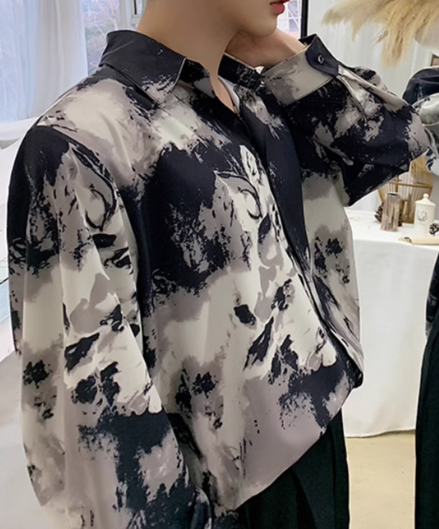 【style68】dark mode outfit set EN1892(jacket + shirt + pants set)