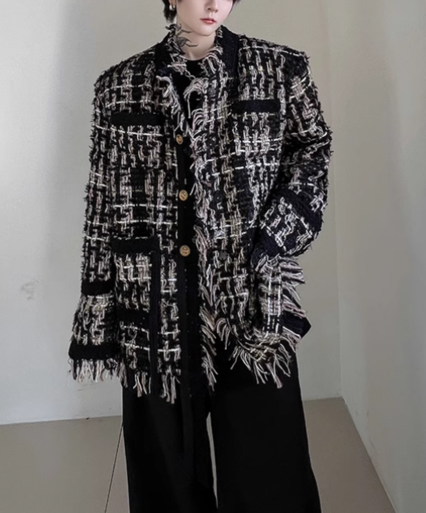 tassel tweed jacket EN1912